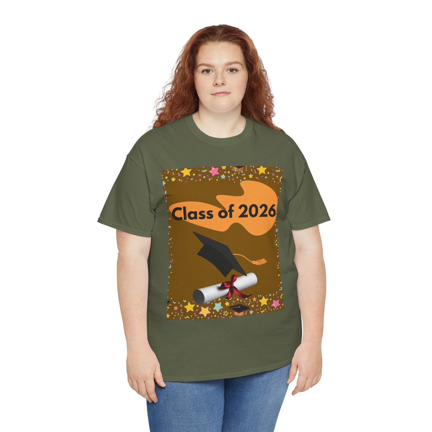 "Class of 2026" Graphic T-Shirt — Scroll, Graduation Cap, Class of 2026