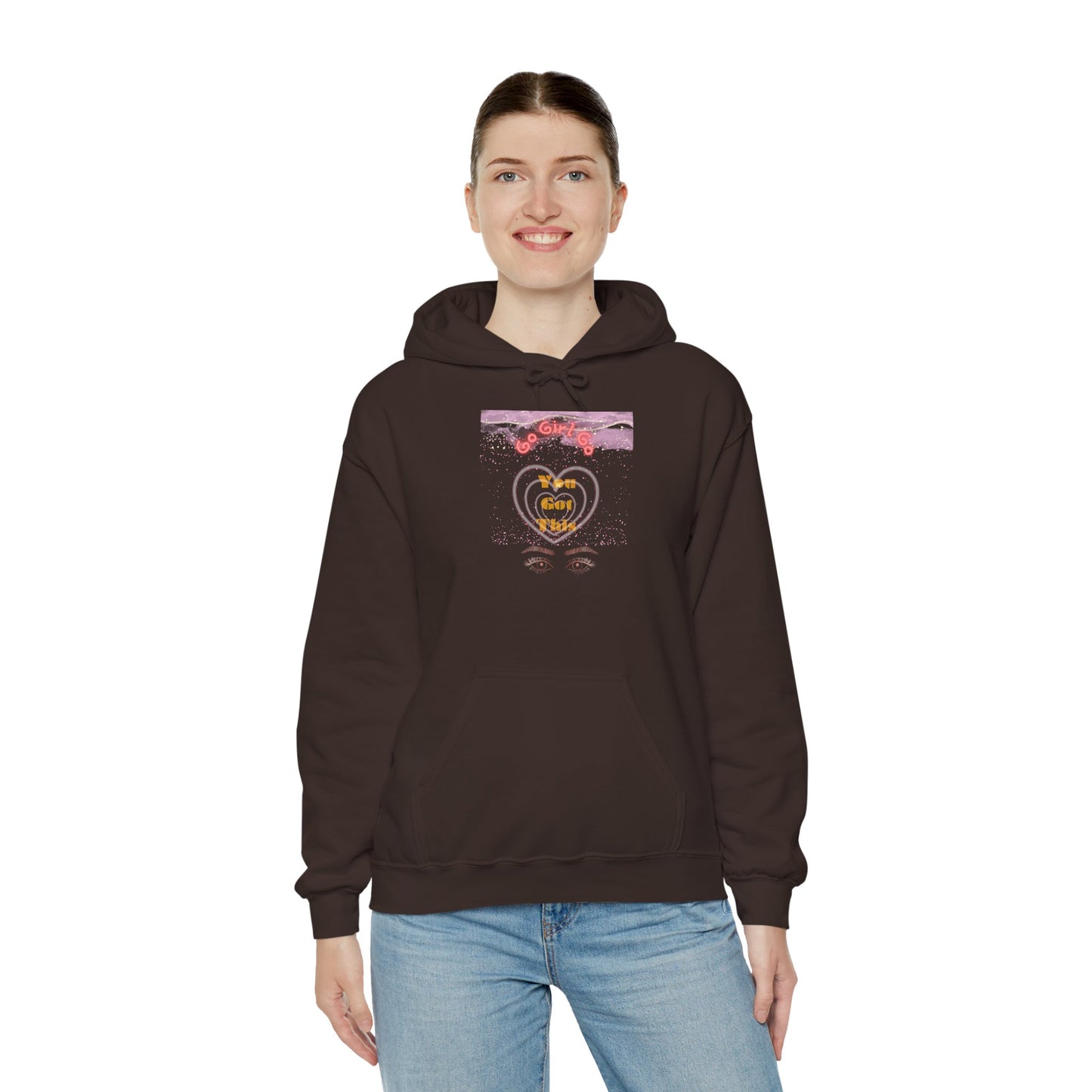 Go Girl University Hoodie — 'You Got This' Motivational Pink Graphic Hoodie