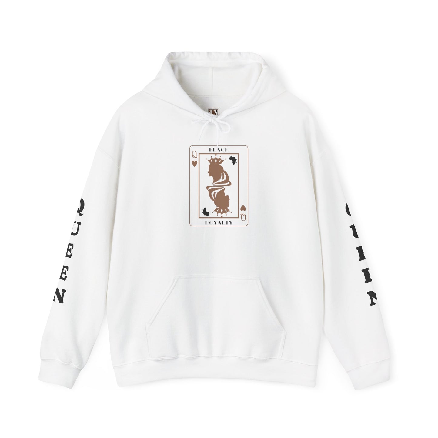 Queen of Hearts Card Hoodie — Graphic Playing Card Sweatshirt