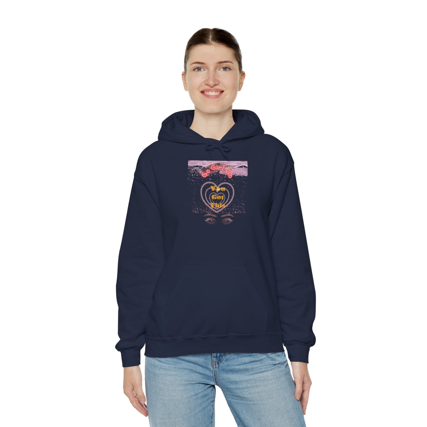 Go Girl University Hoodie — 'You Got This' Motivational Pink Graphic Hoodie