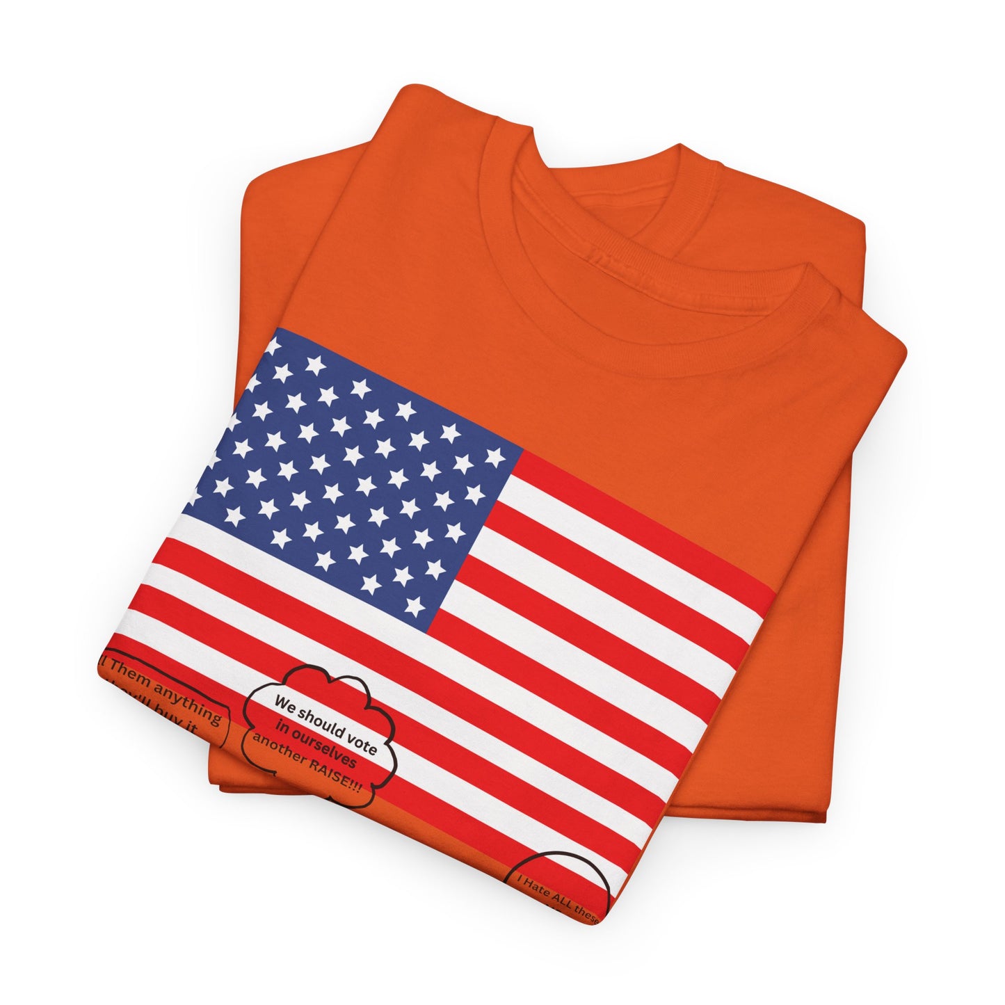 Patriotic 'Vote' Graphic Tee — American Flag Politicians-Lizard Forms Encouraging Voting