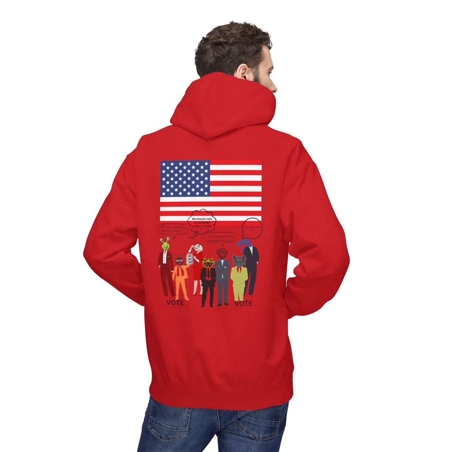 USA University 250 Yrs Hoodie — Patriotic Political Statement Graphic