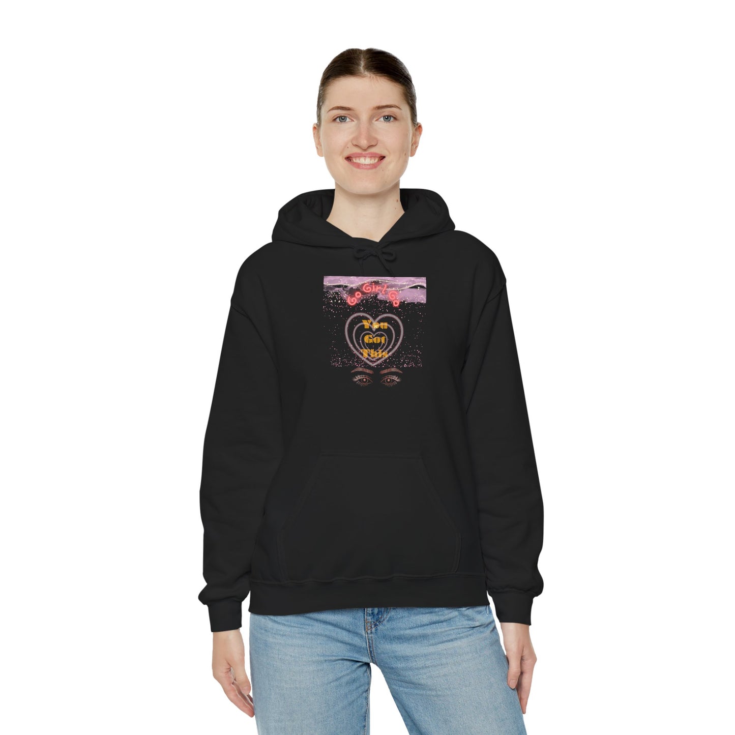 Go Girl University Hoodie — 'You Got This' Motivational Pink Graphic Hoodie