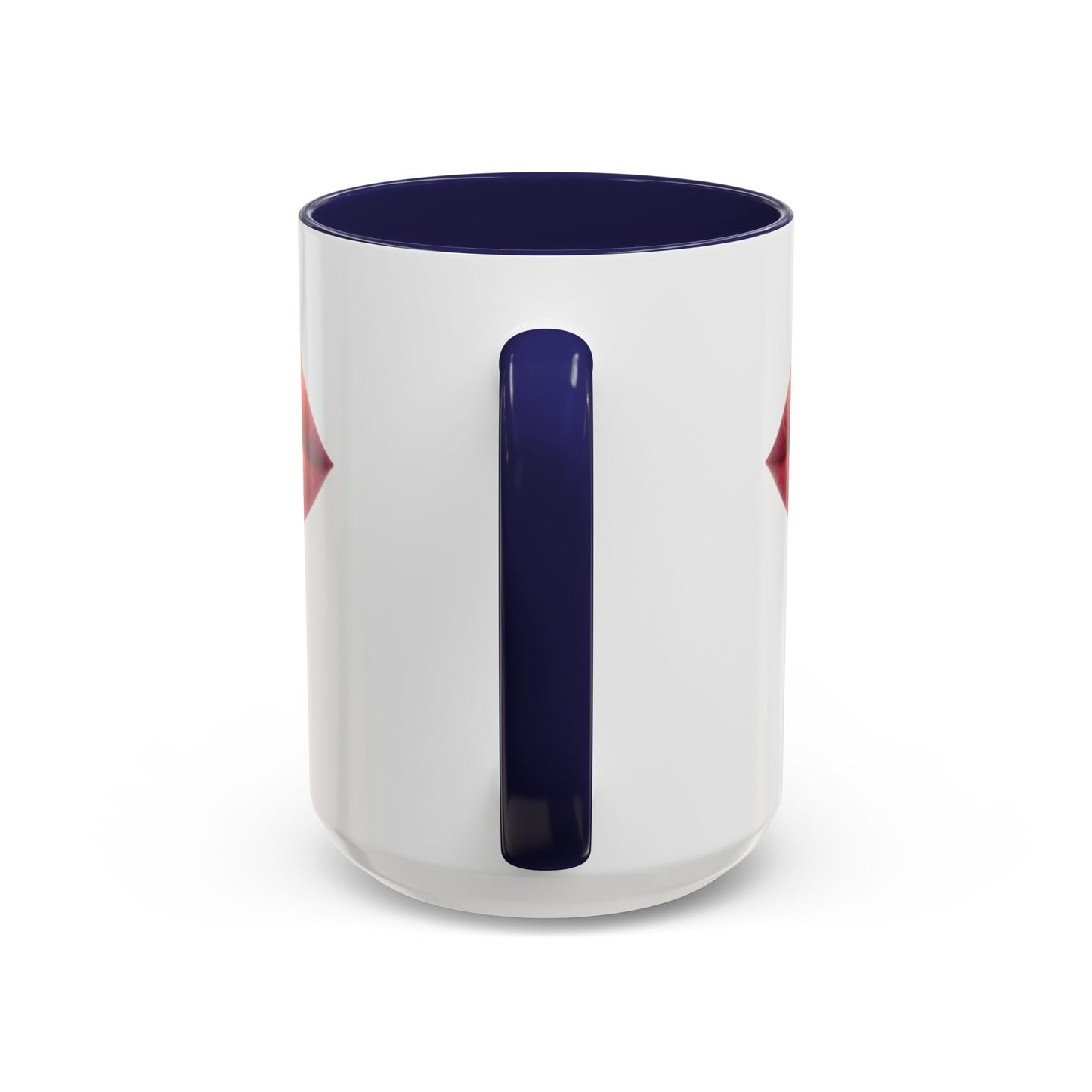 Candy Cane Kiss Accent Coffee Mug — "Sweet" Holiday Hot Cocoa Cup