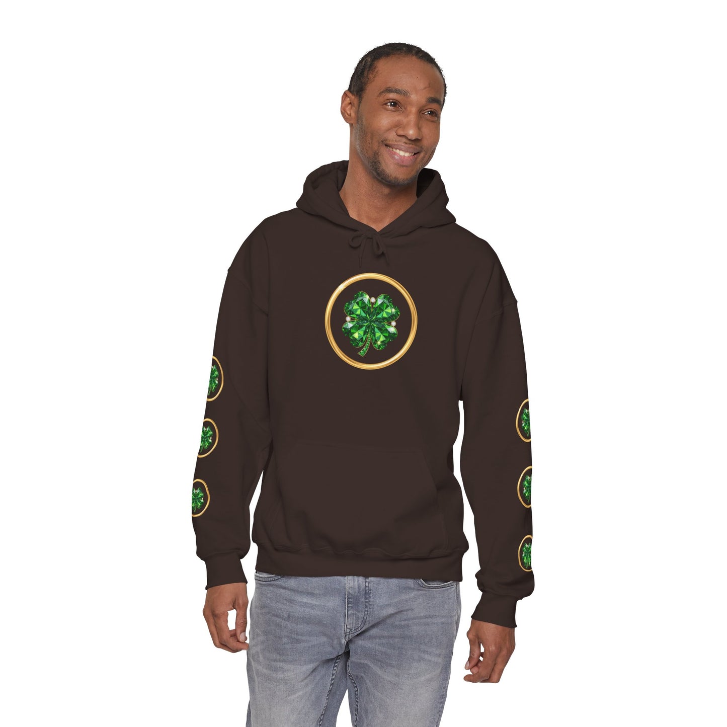 St. Patrick’s Day Lucky Pot Hoodie — Gold Pot of Money Shamrock Sweatshirt