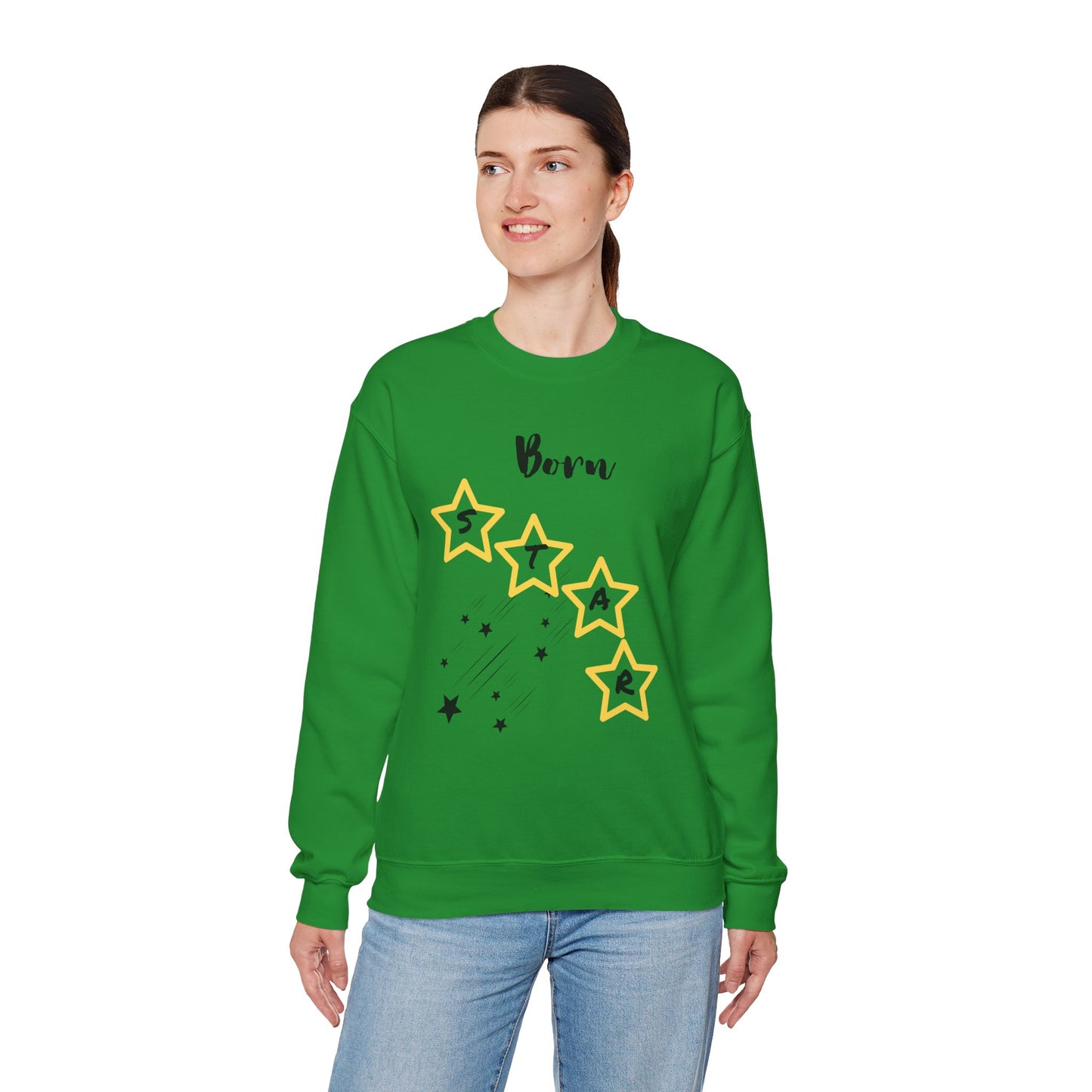"Born Star' Unisex Heavy Blend™ Crewneck Sweatshirt - Cozy Inspiration for Every Occasion