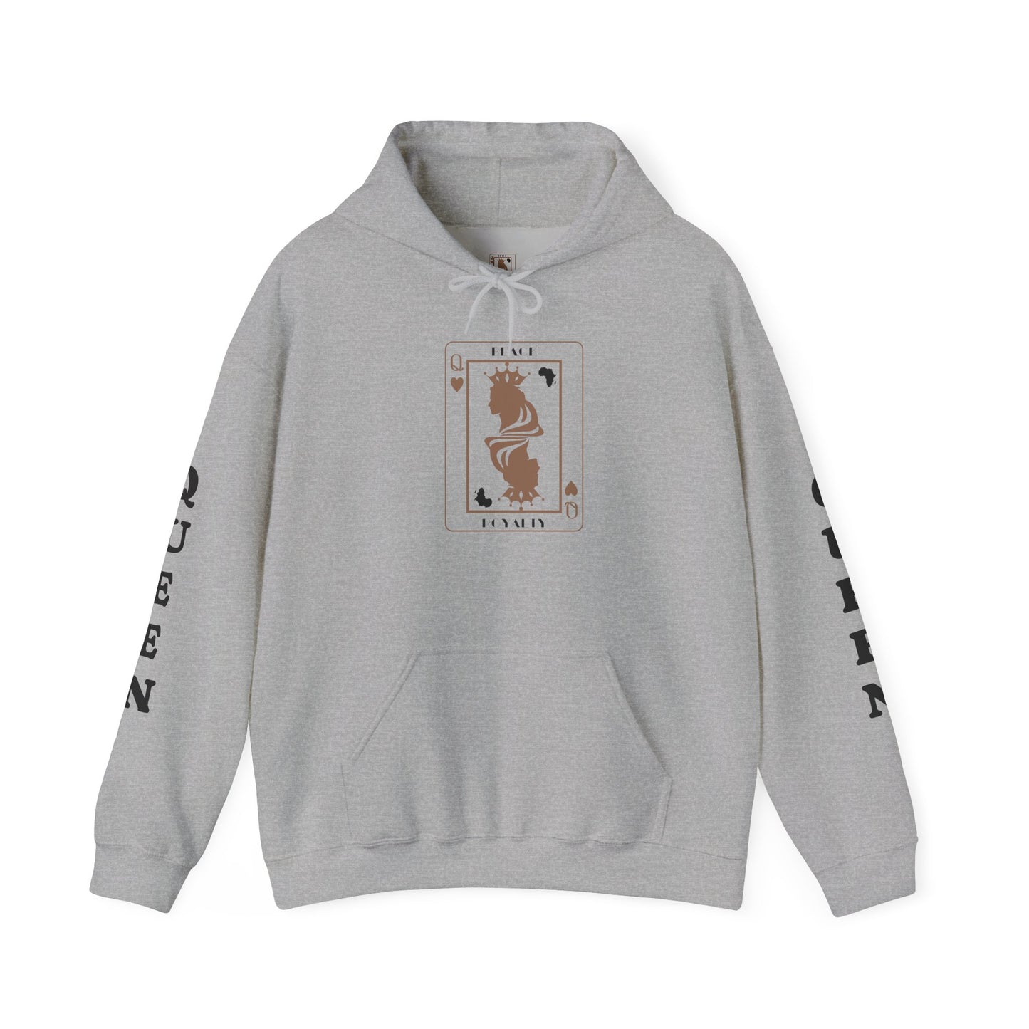 Queen of Hearts Card Hoodie — Graphic Playing Card Sweatshirt