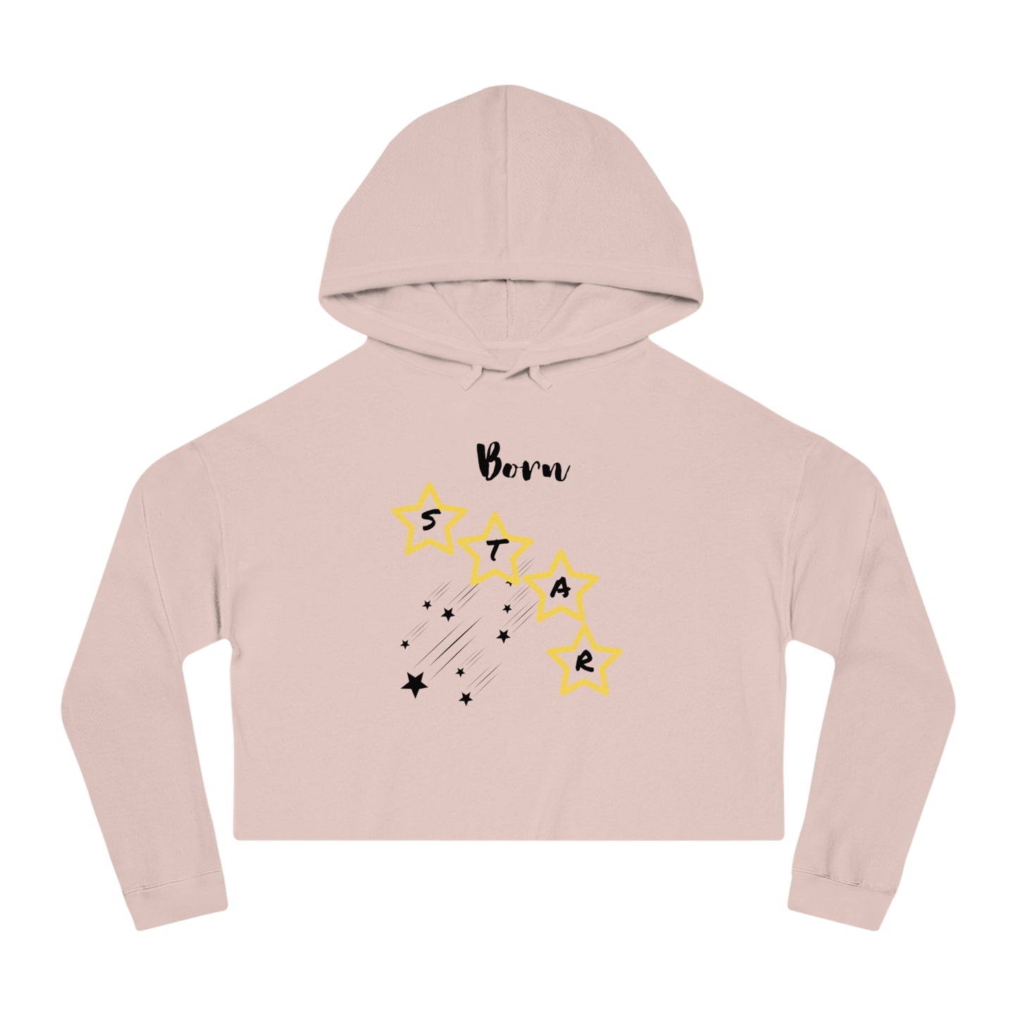 'Born Star' - Women’s Cropped Hoodie - Stylish & Comfortable Sweatshirt for Celebrations