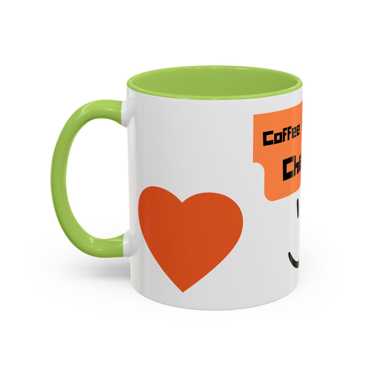 Coffee Keeps Me Cheerful Accent Mug — Smiley Heart 11/15oz