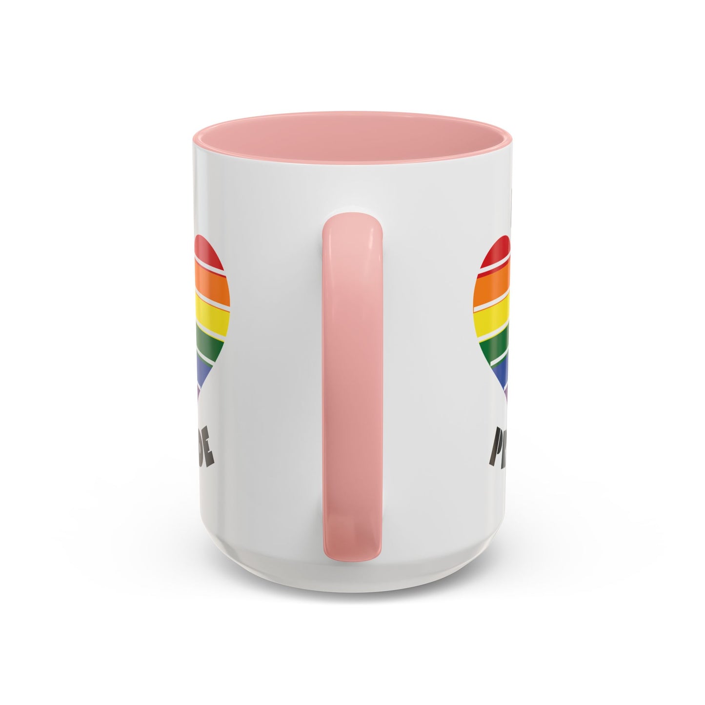 I Heart Pride Accent Coffee Mug – Rainbow Love 11/15oz