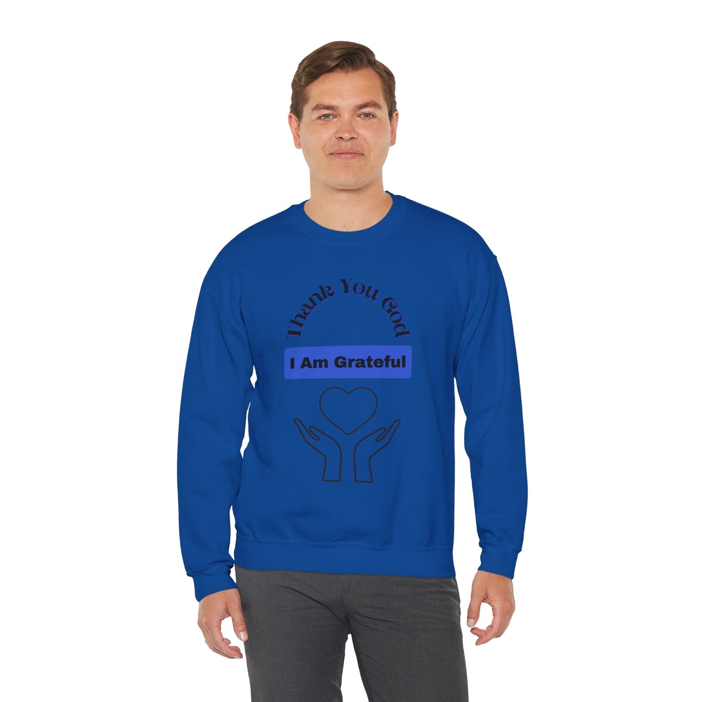 "I Am Grateful" - Crewneck Sweatshirt - Unisex Heavy Blend™