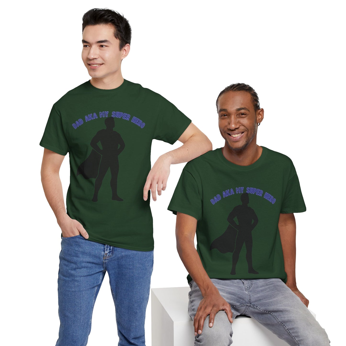 Superhero Dad T‑Shirt – “Dad Aka My Super Hero” Graphic Tee