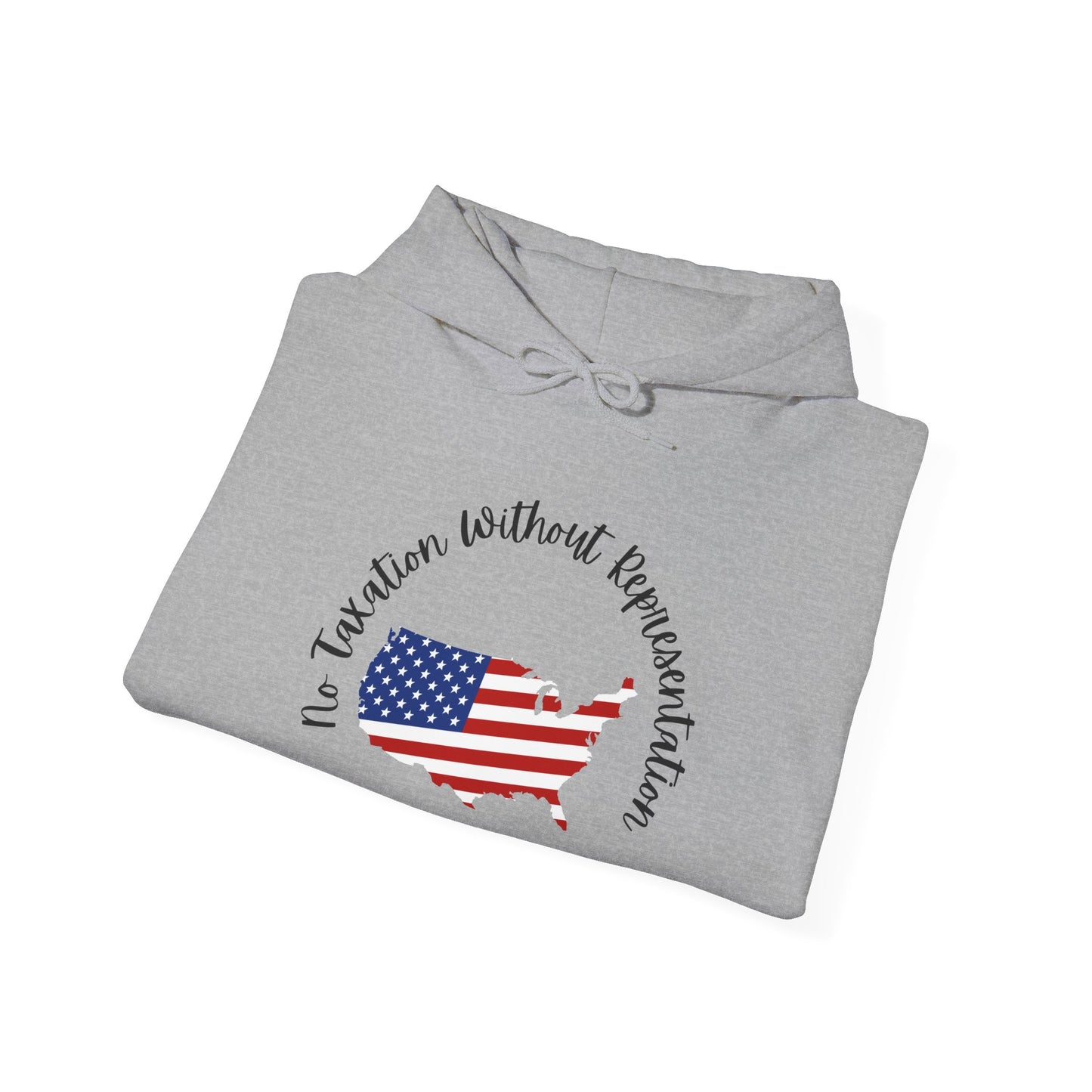 Patriotic Continent Hoodie – "No Taxation Without Representation"  USA Sweatshirt