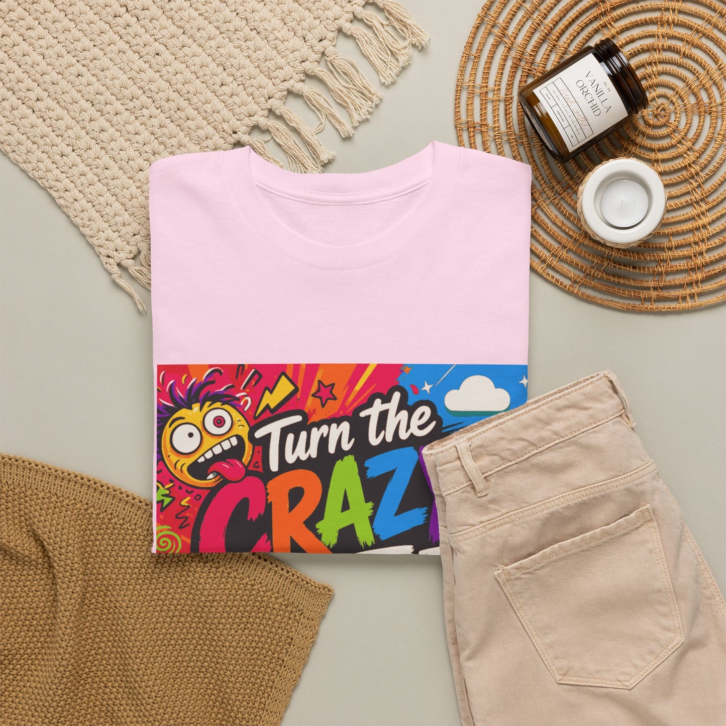 Turn the Crazy Off T-Shirt — Funny Retro Graphic Tee with On/Off Switch