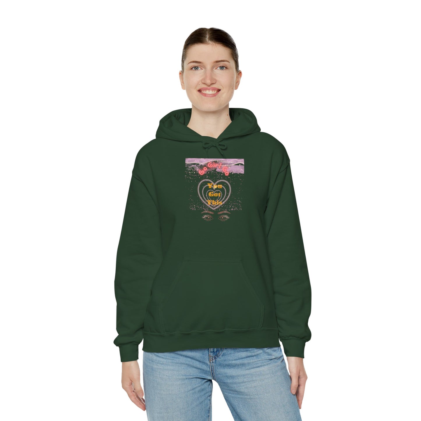 Go Girl University Hoodie — 'You Got This' Motivational Pink Graphic Hoodie