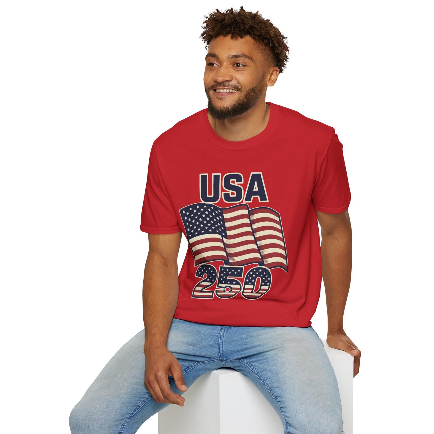 USA Flag T-Shirt — Patriotic 'USA 250' Graphic Tee