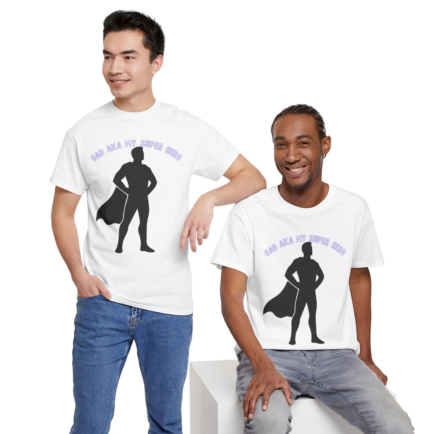 Superhero Dad T‑Shirt – “Dad Aka My Super Hero” Graphic Tee
