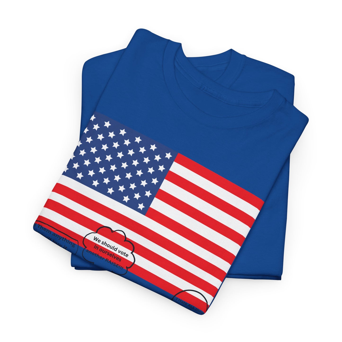 Patriotic 'Vote' Graphic Tee — American Flag Politicians-Lizard Forms Encouraging Voting