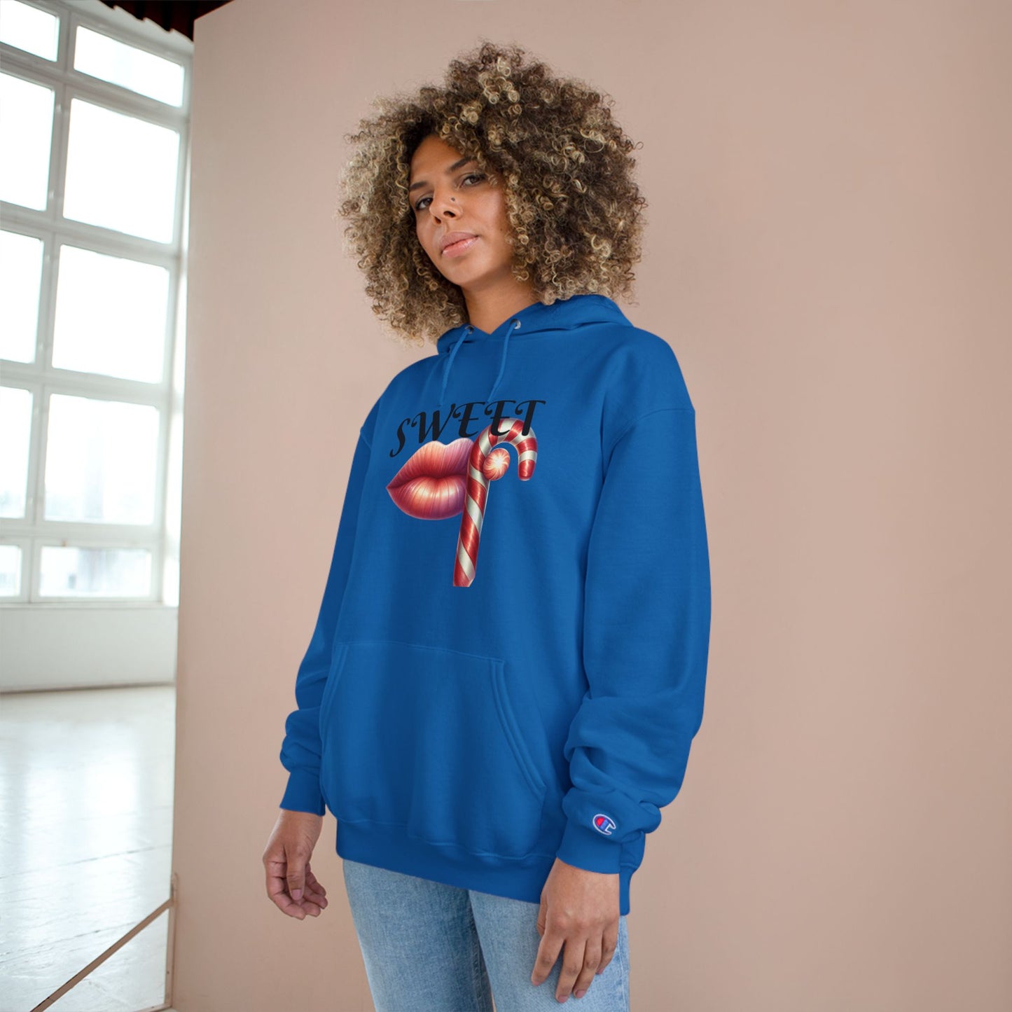 'Sweet Candy Cane' - Champion Hoodie