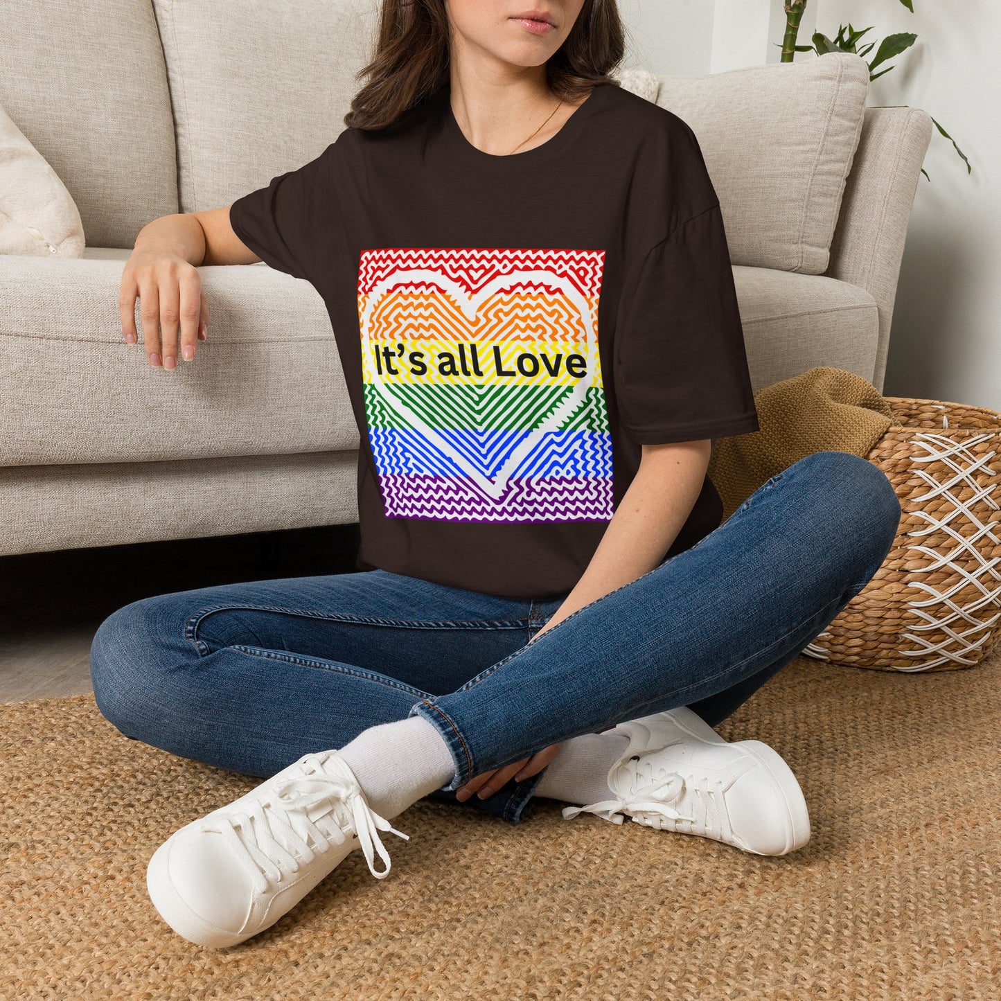 It's All Love Rainbow Heart T-Shirt