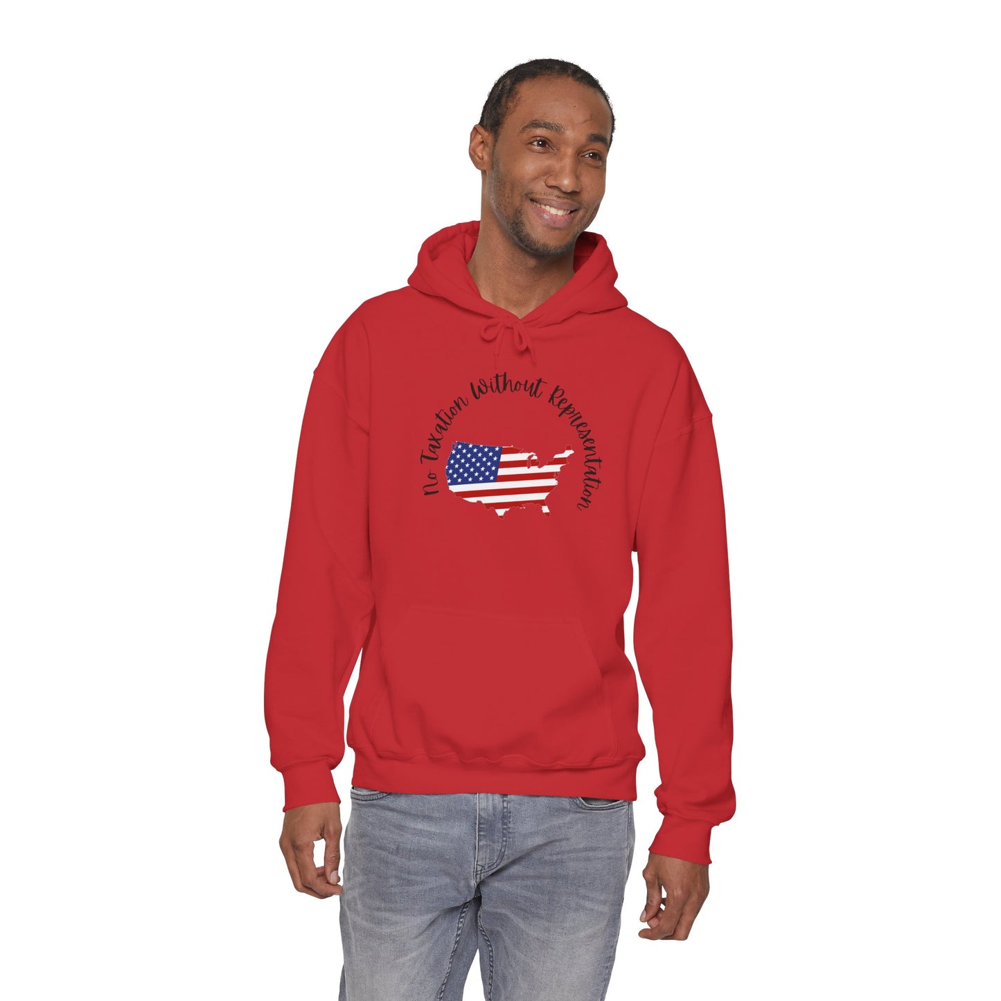 Patriotic Continent Hoodie – "No Taxation Without Representation"  USA Sweatshirt