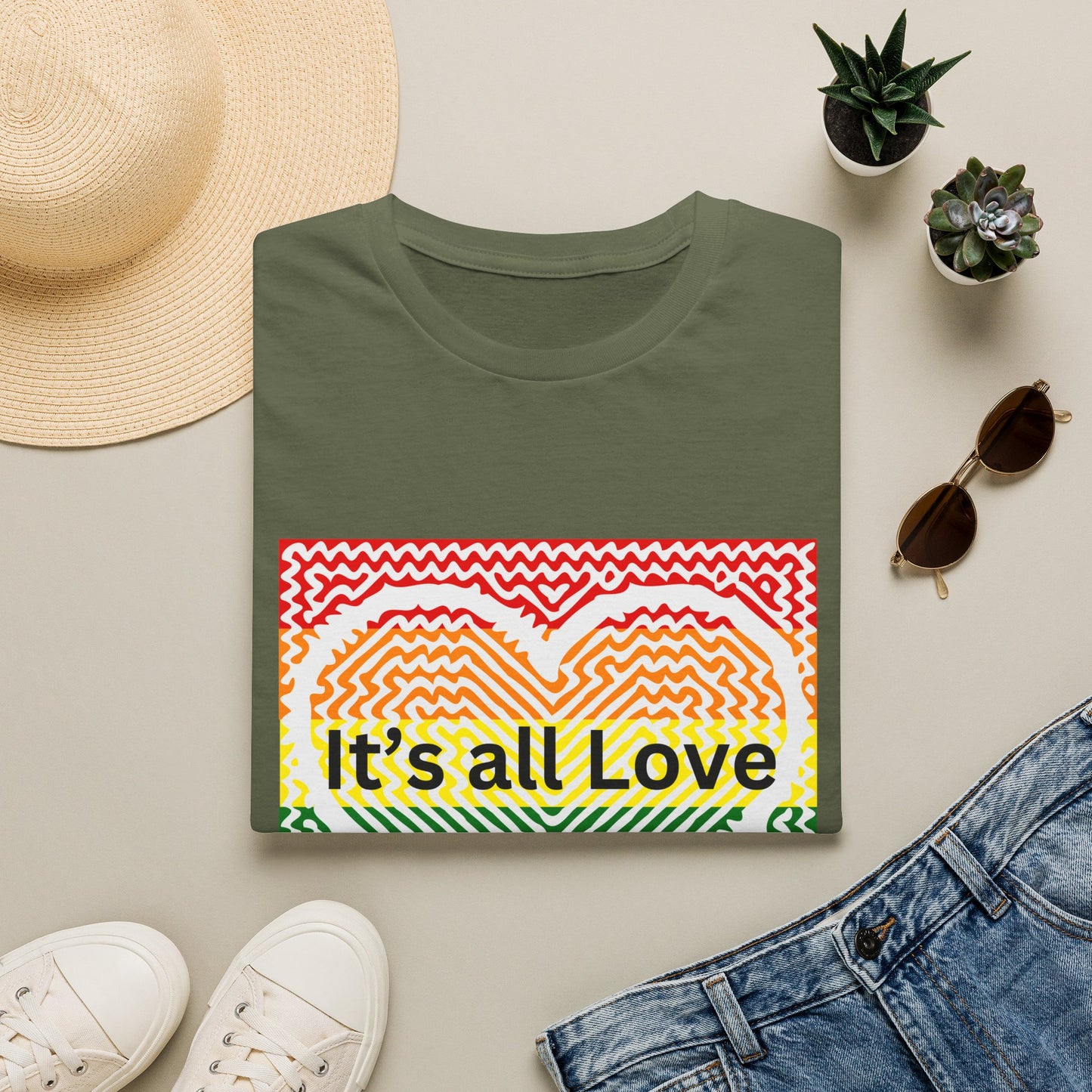 It's All Love Rainbow Heart T-Shirt