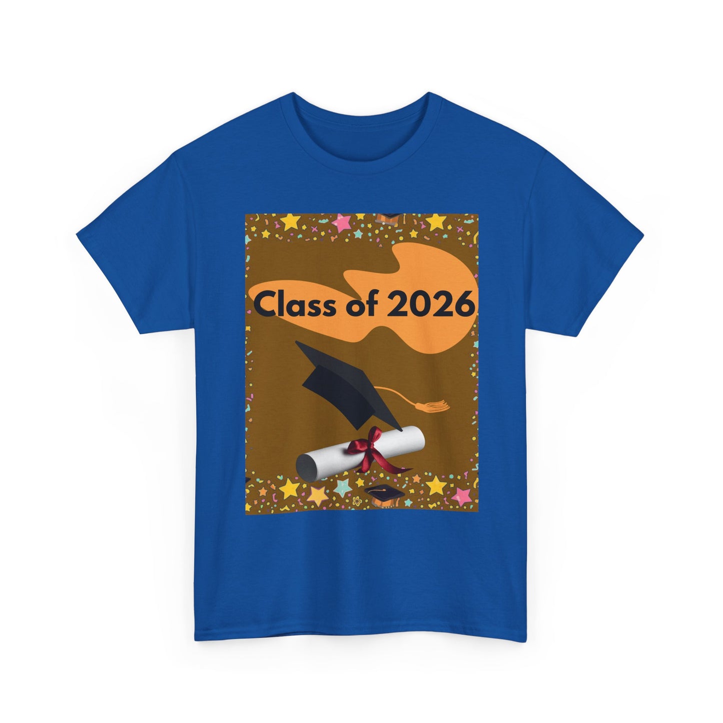 "Class of 2026" Graphic T-Shirt — Scroll, Graduation Cap, Class of 2026