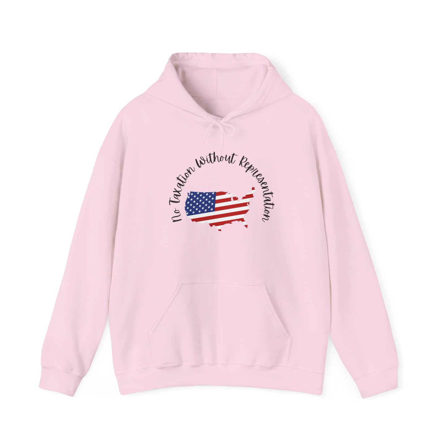 Patriotic Continent Hoodie – "No Taxation Without Representation"  USA Sweatshirt