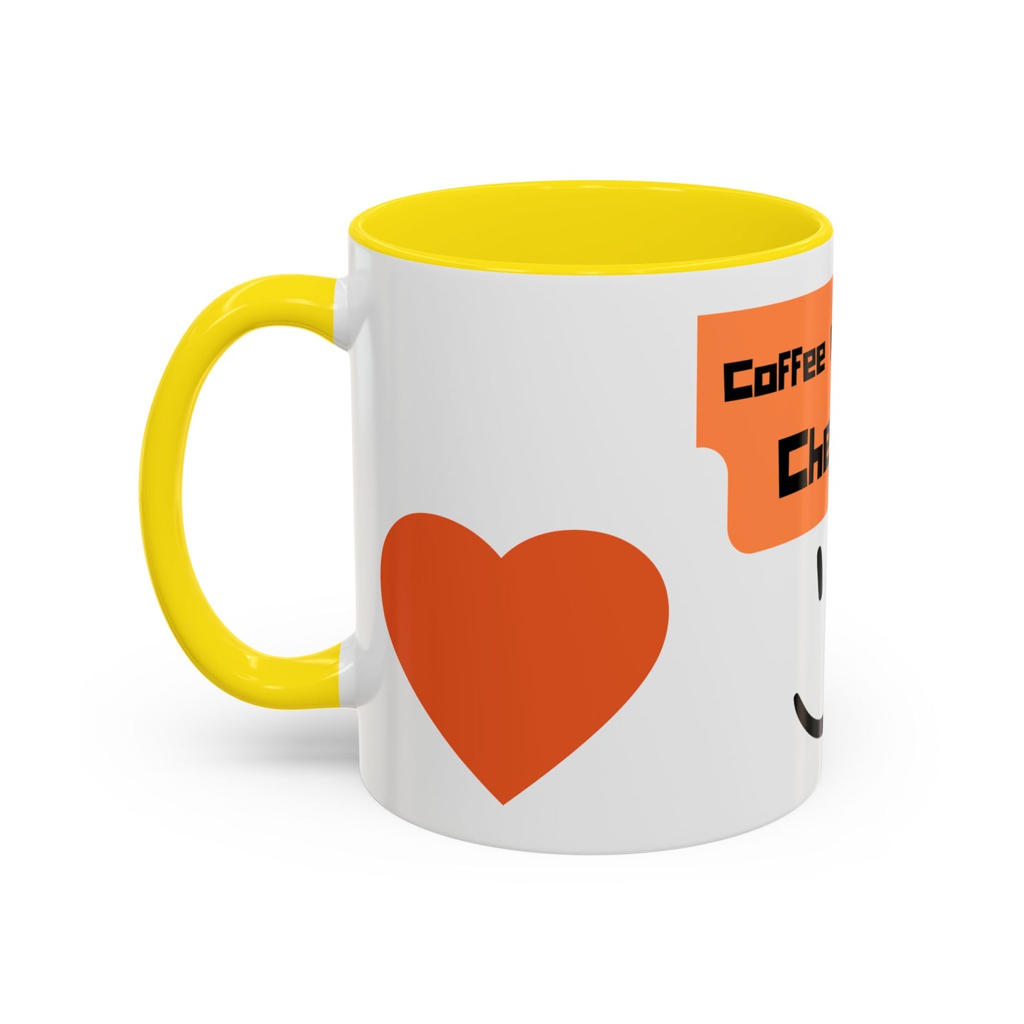 Coffee Keeps Me Cheerful Accent Mug — Smiley Heart 11/15oz