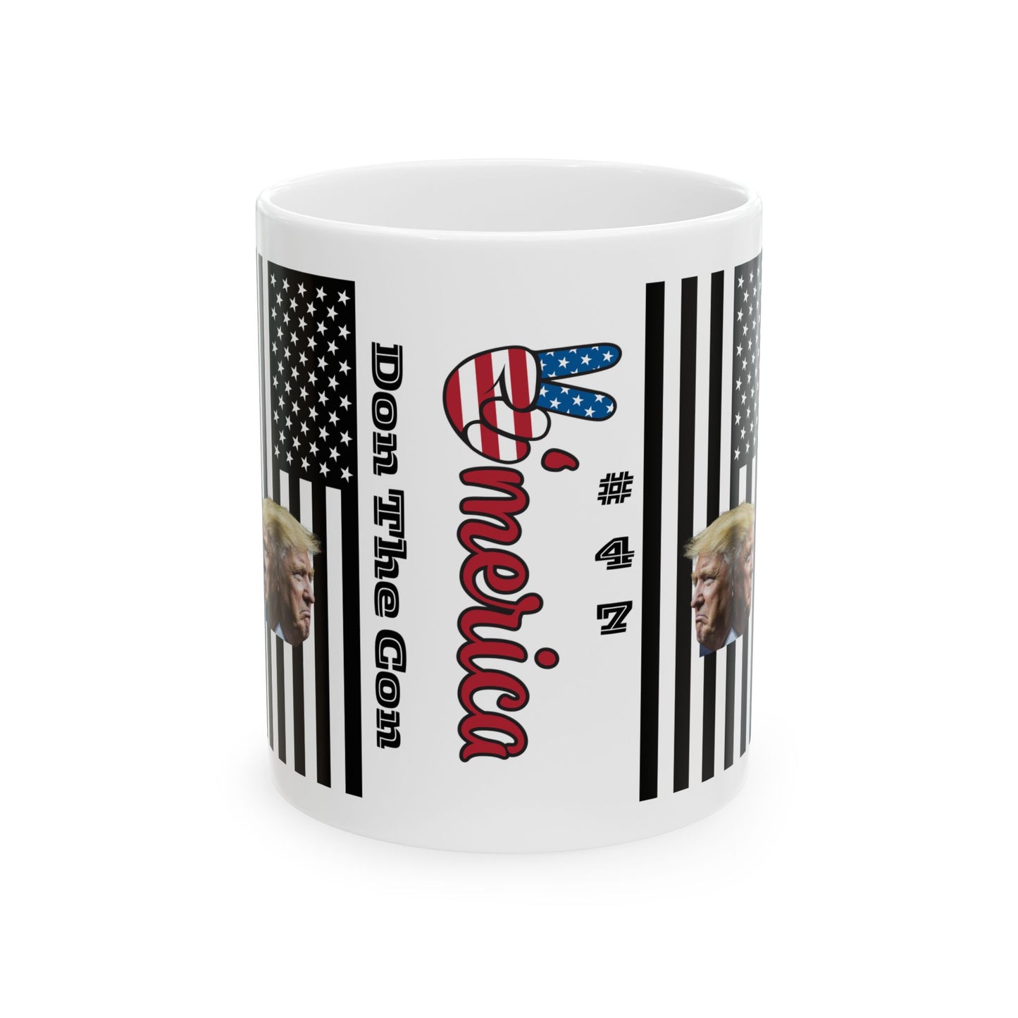 Patriotic Ceramic Mug  - 'Don The Con' Design, 11oz & 15oz