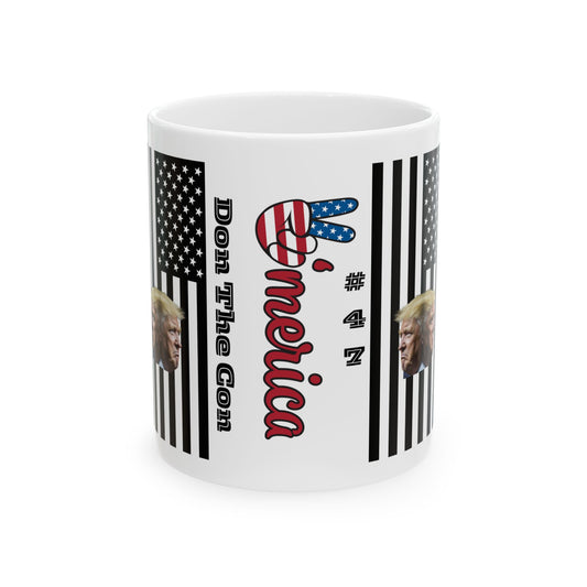 Patriotic Ceramic Mug  - 'Don The Con' Design, 11oz & 15oz