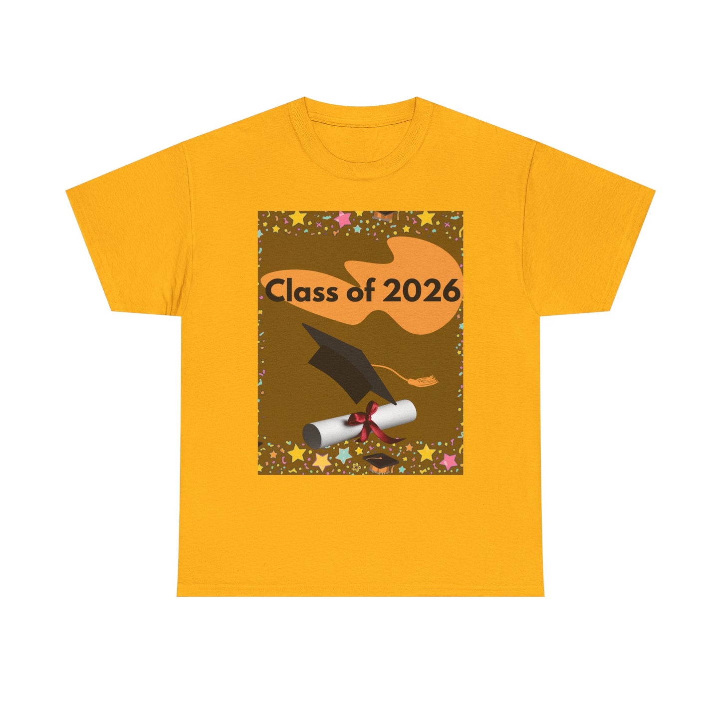 "Class of 2026" Graphic T-Shirt — Scroll, Graduation Cap, Class of 2026