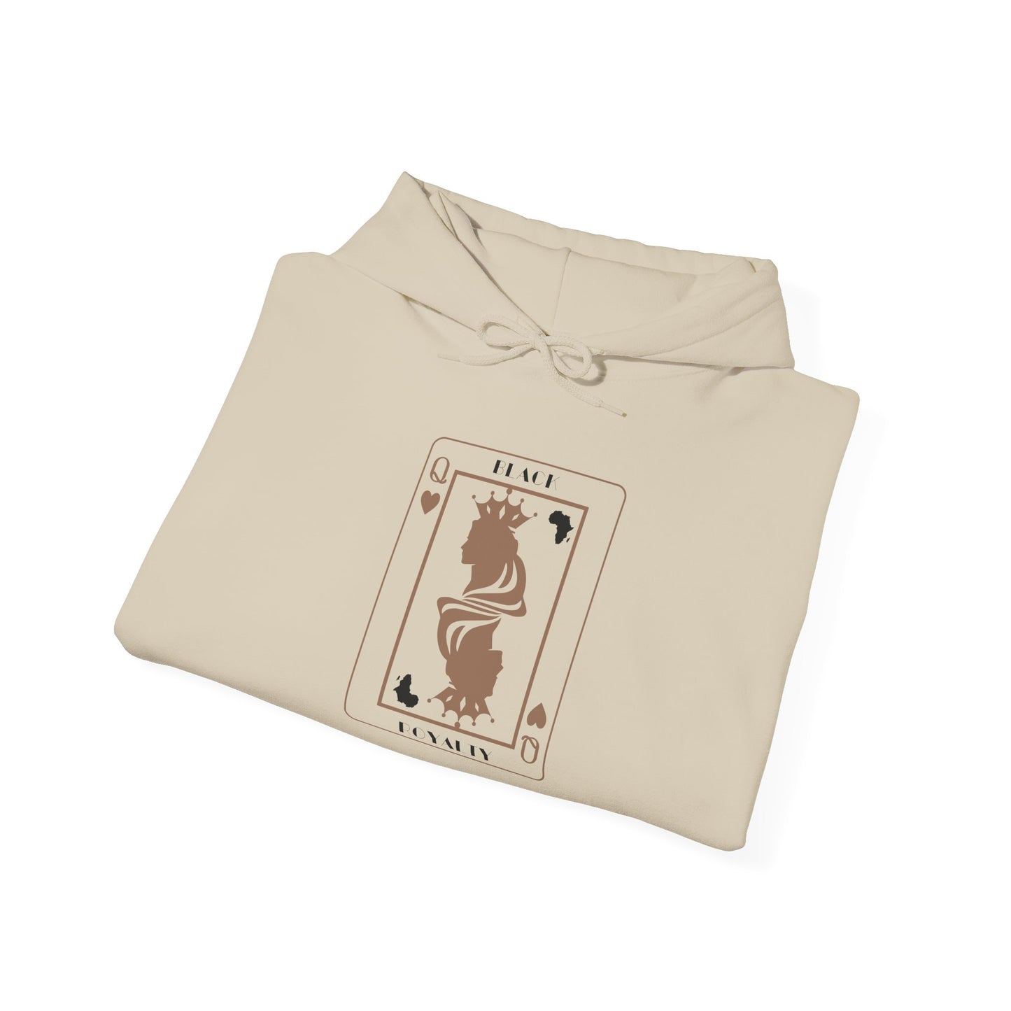 Queen of Hearts Card Hoodie — Graphic Playing Card Sweatshirt