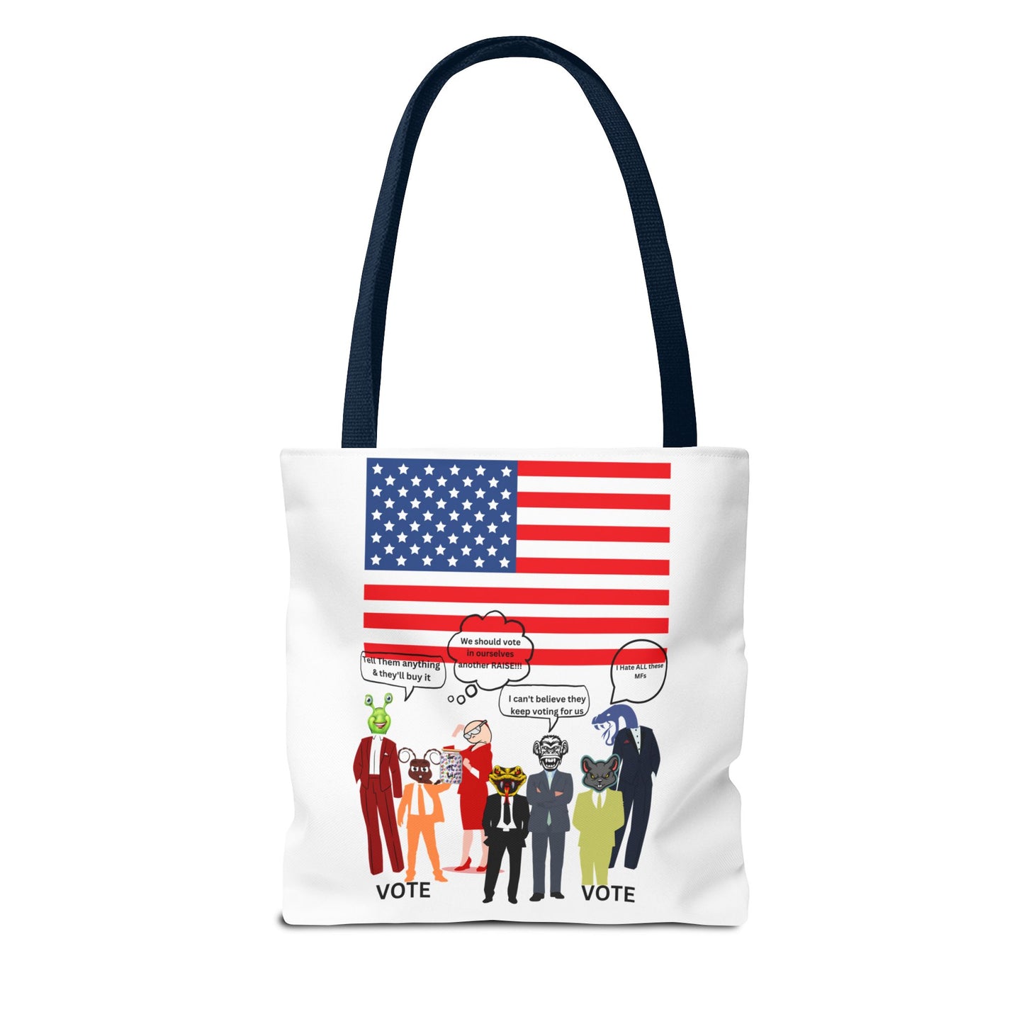 Patriotic Vote Tote Bag, Eco-Friendly Shopping Bag, Political Campaign Merchandise, Election Day Gift, USA Flag Design