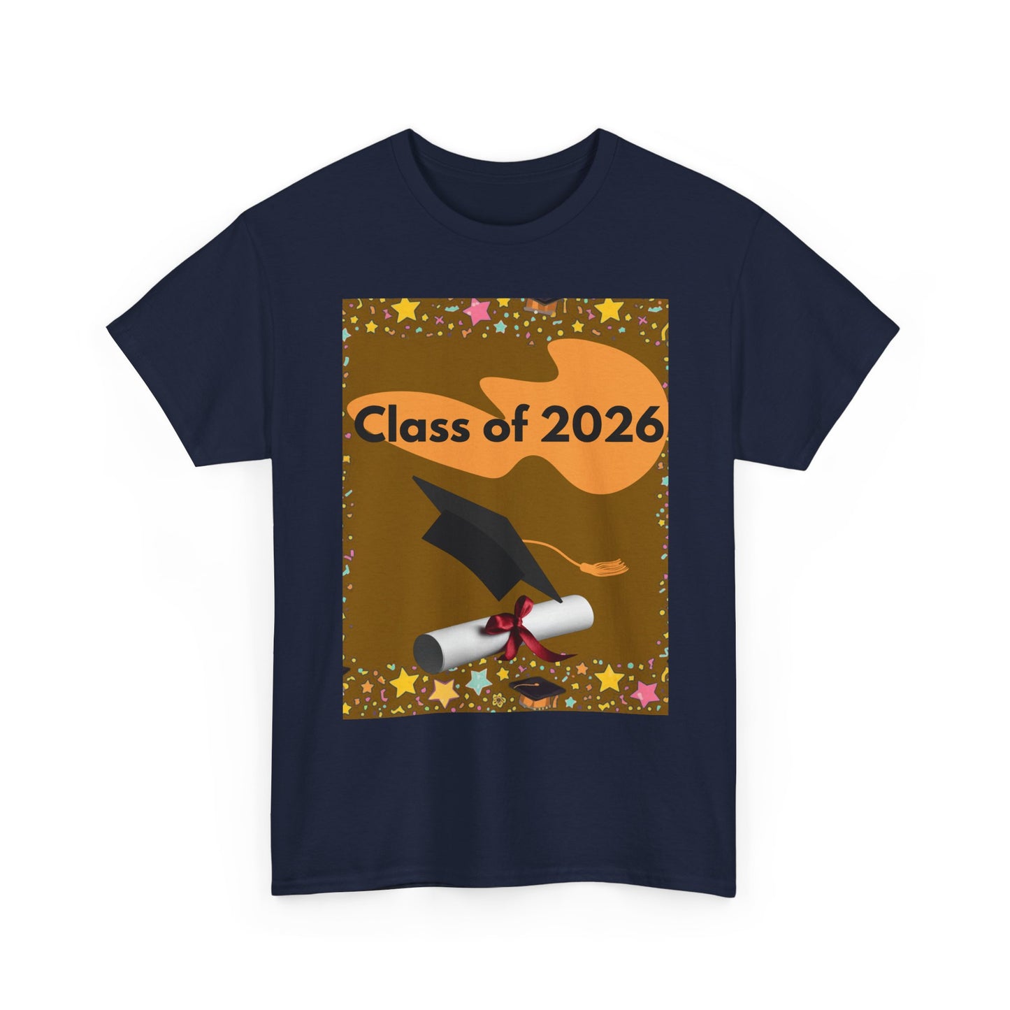 "Class of 2026" Graphic T-Shirt — Scroll, Graduation Cap, Class of 2026
