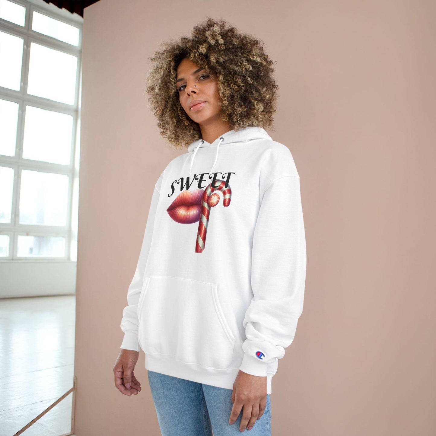 'Sweet Candy Cane' - Champion Hoodie