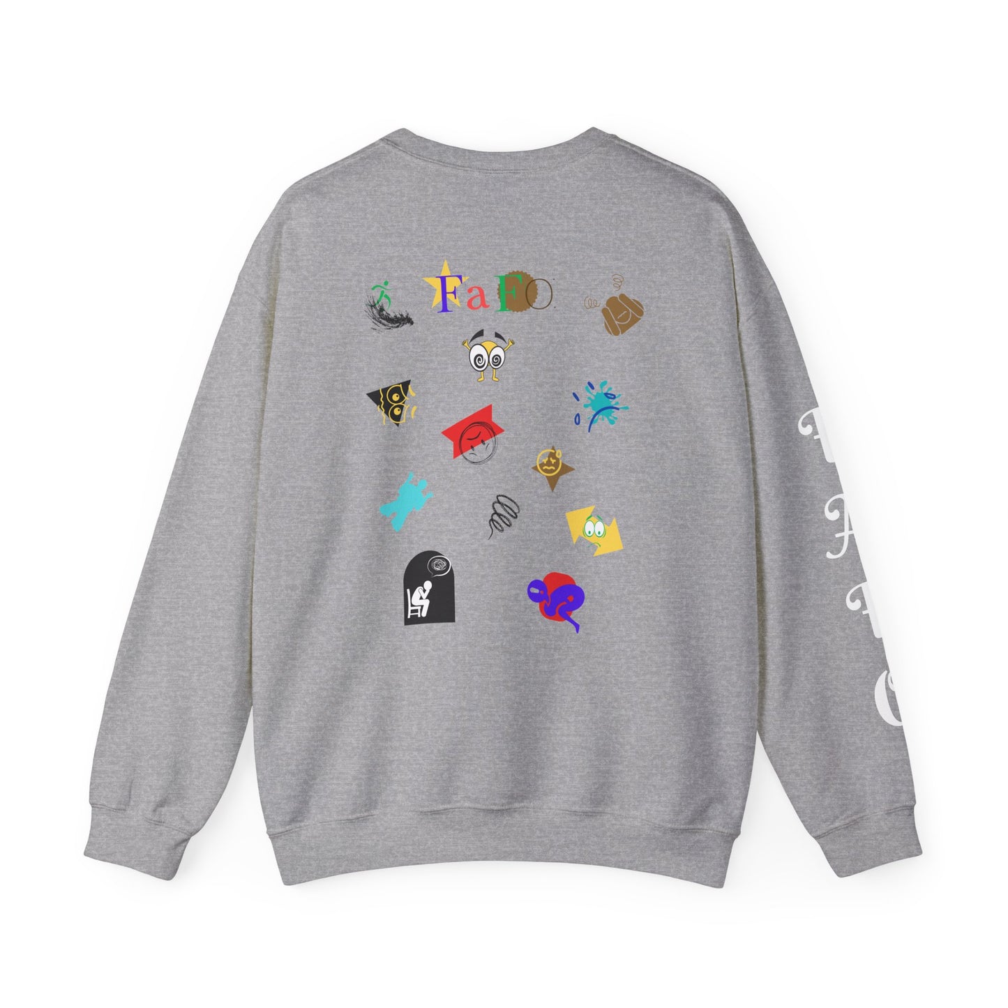 FAFO Comical and Colorful Design Unisex Crewneck Sweatshirt