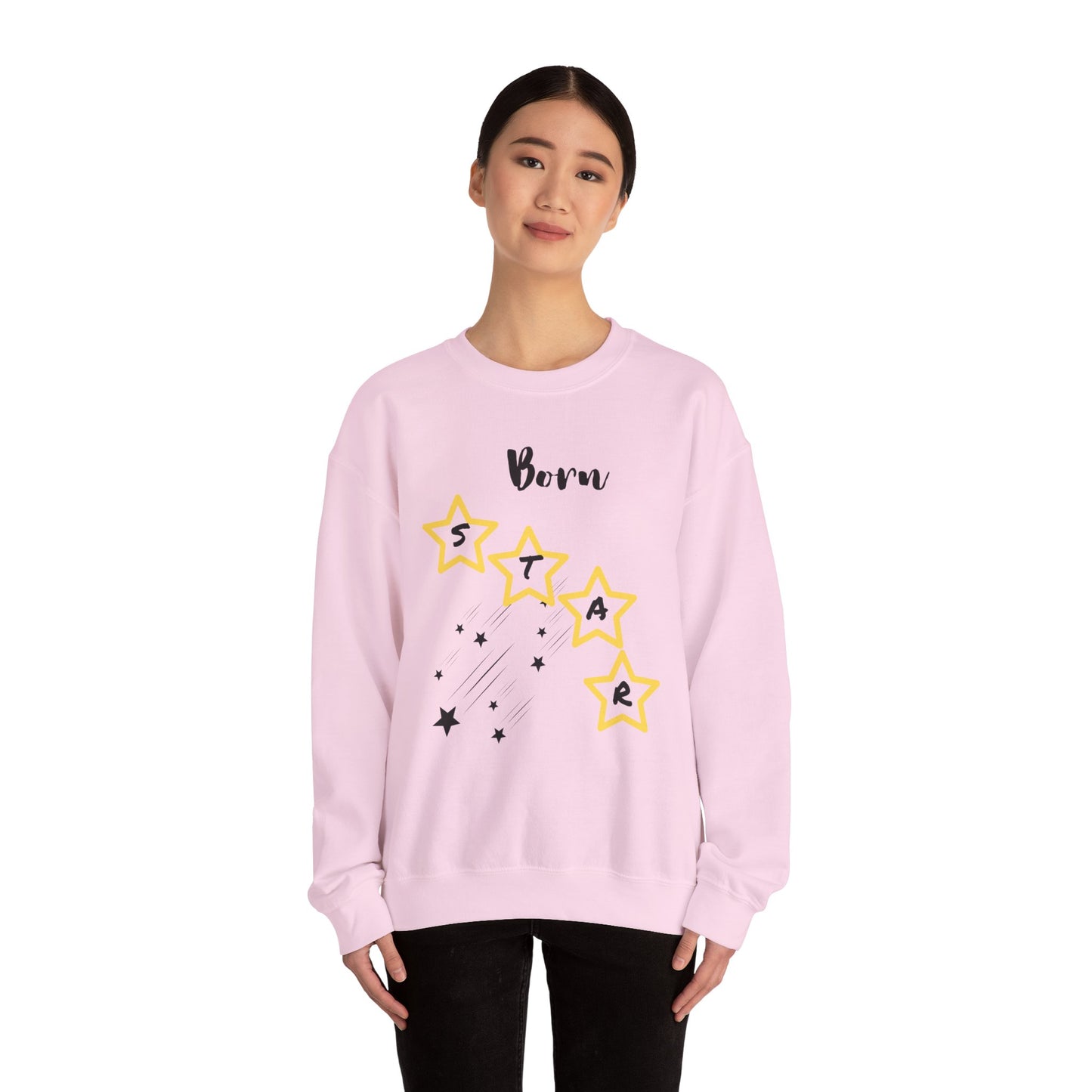 "Born Star' Unisex Heavy Blend™ Crewneck Sweatshirt - Cozy Inspiration for Every Occasion