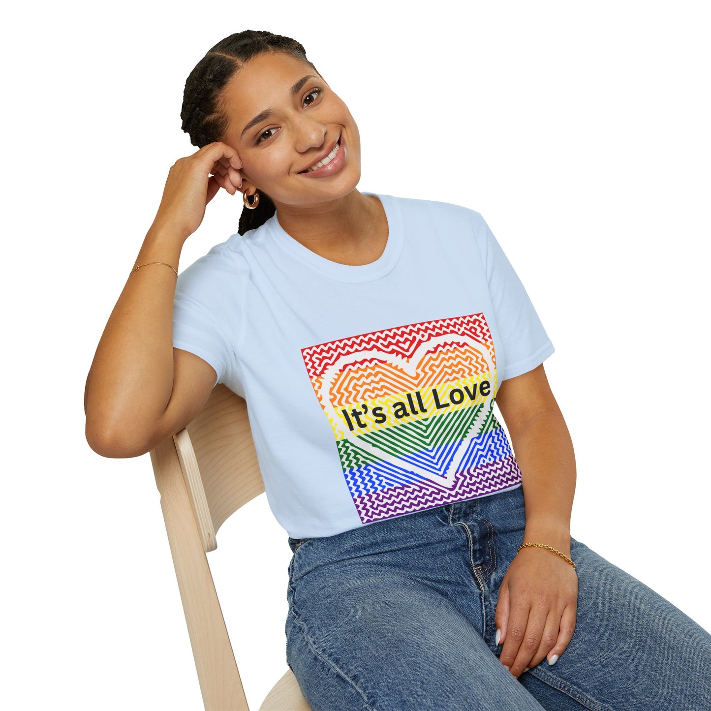 It's All Love Rainbow Heart T-Shirt