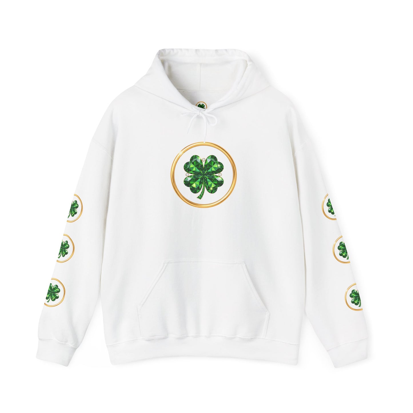 St. Patrick’s Day Lucky Pot Hoodie — Gold Pot of Money Shamrock Sweatshirt