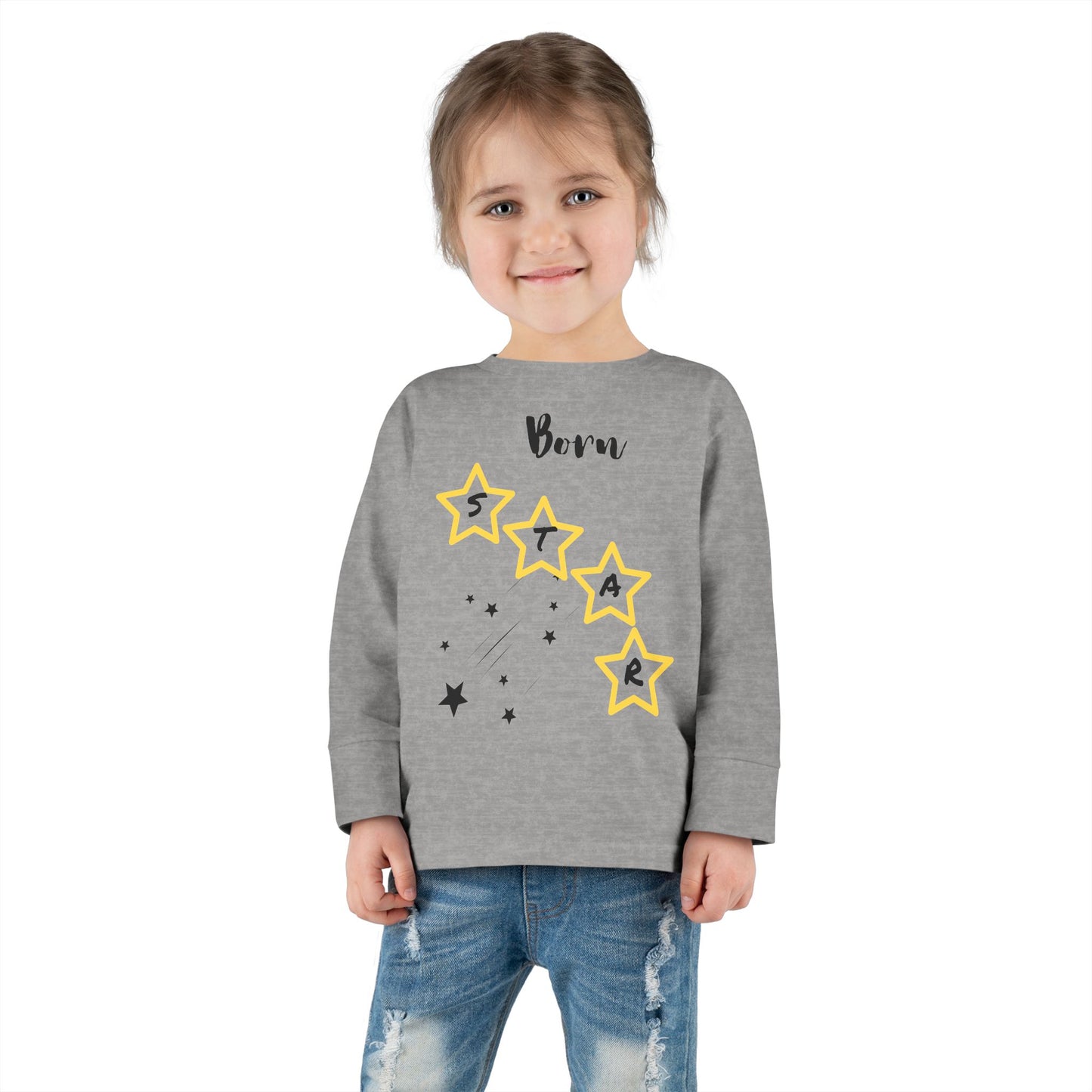 Toddler Long Sleeve Tee - Born Star Graphic Shirt