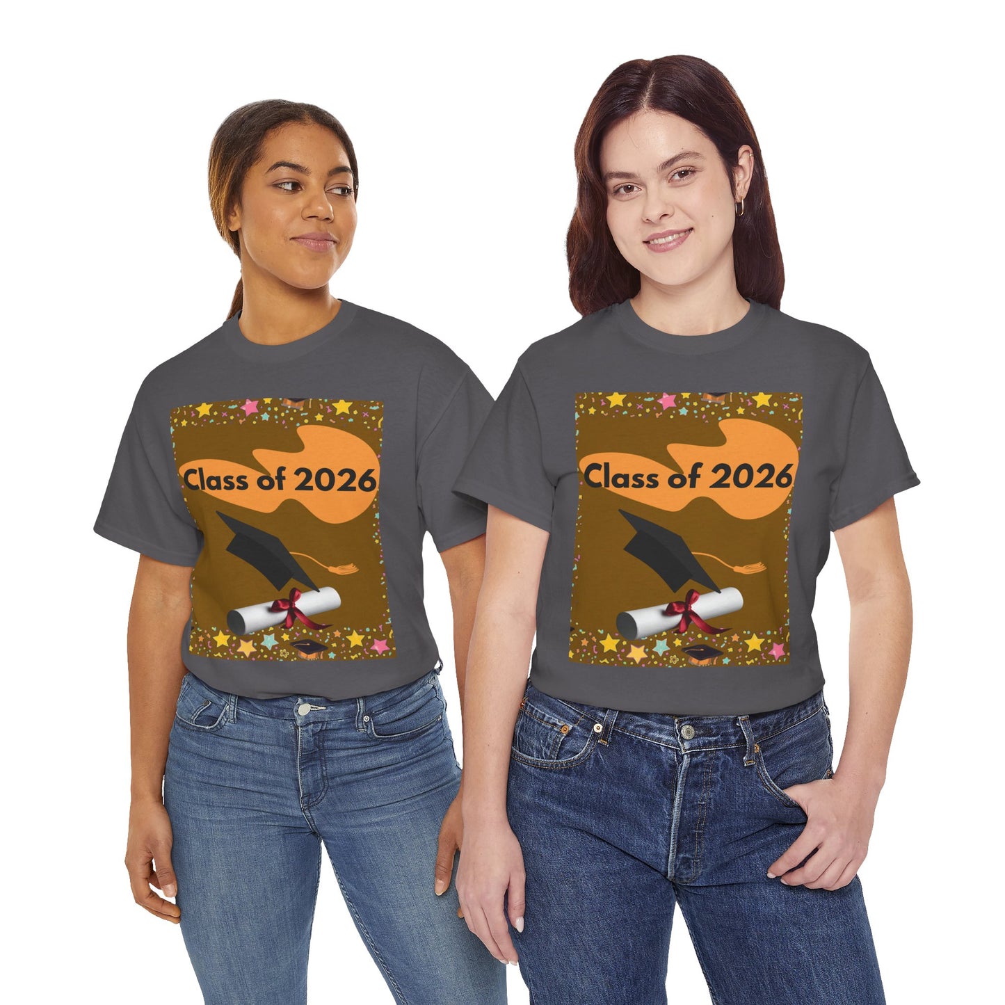 "Class of 2026" Graphic T-Shirt — Scroll, Graduation Cap, Class of 2026