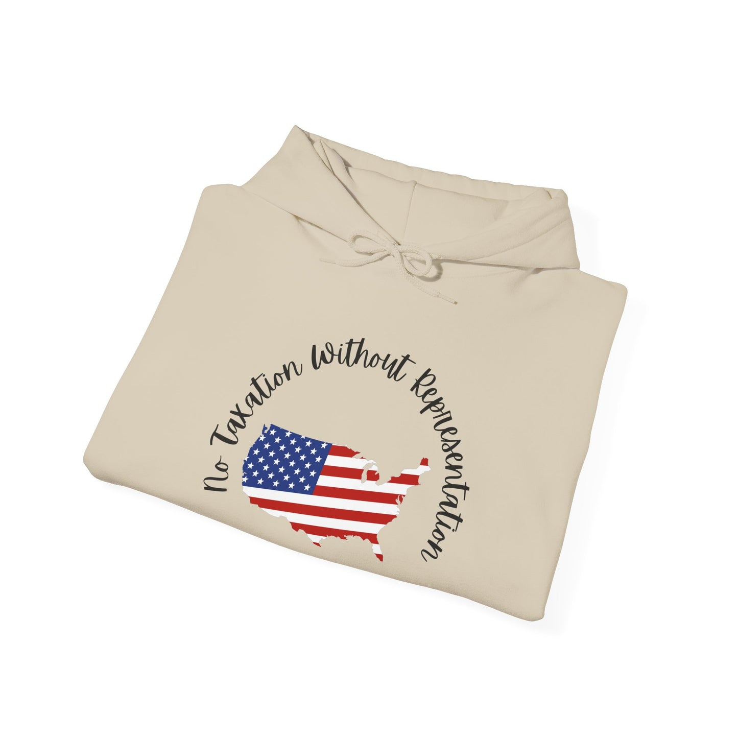 Patriotic Continent Hoodie – "No Taxation Without Representation"  USA Sweatshirt