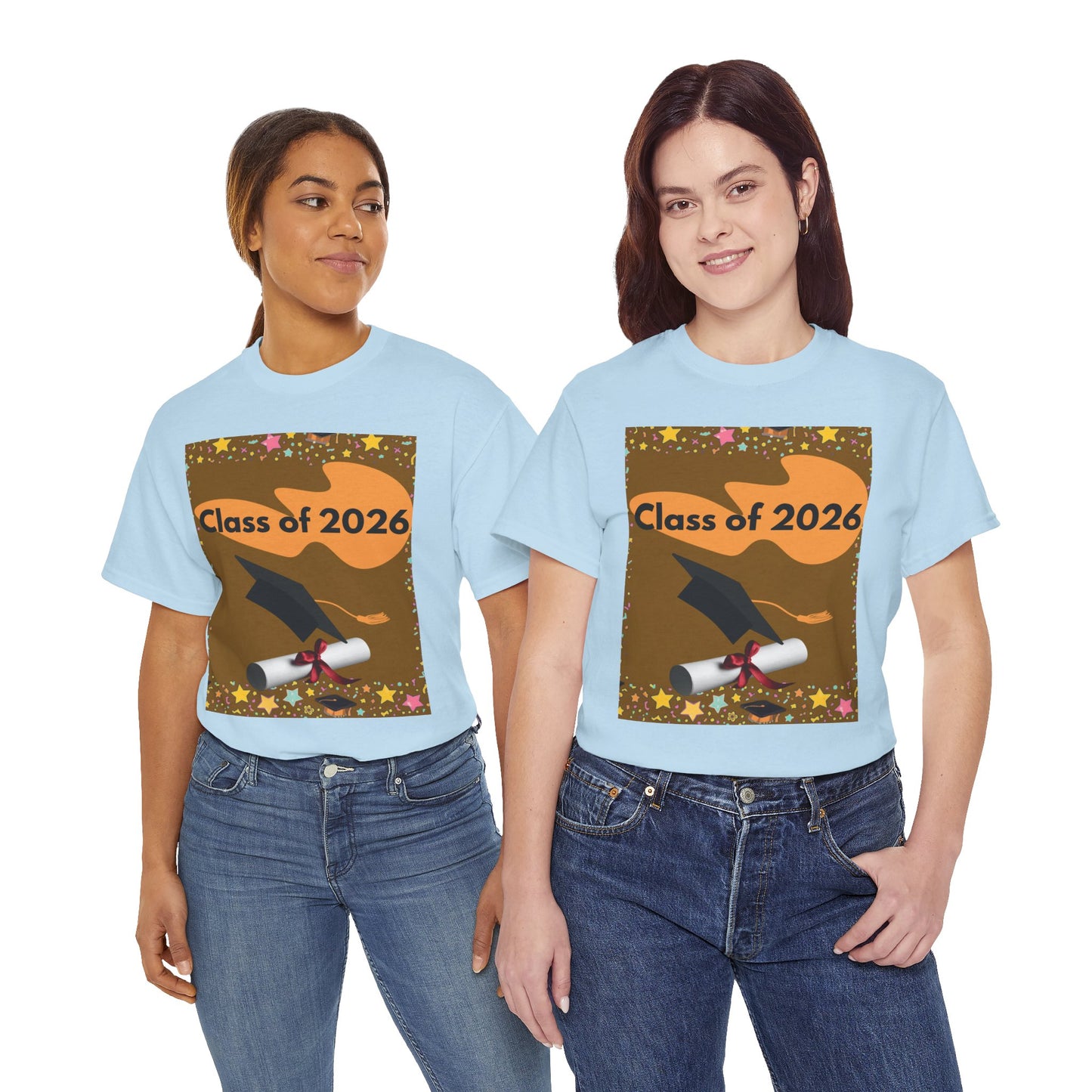 "Class of 2026" Graphic T-Shirt — Scroll, Graduation Cap, Class of 2026