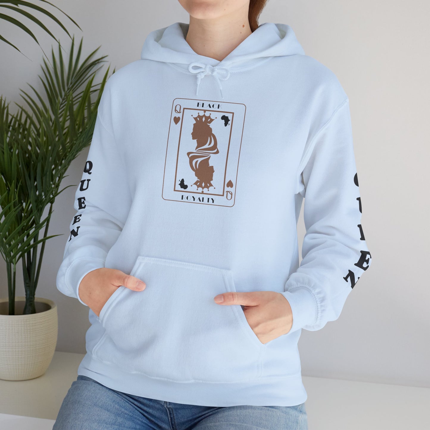 Queen of Hearts Card Hoodie — Graphic Playing Card Sweatshirt