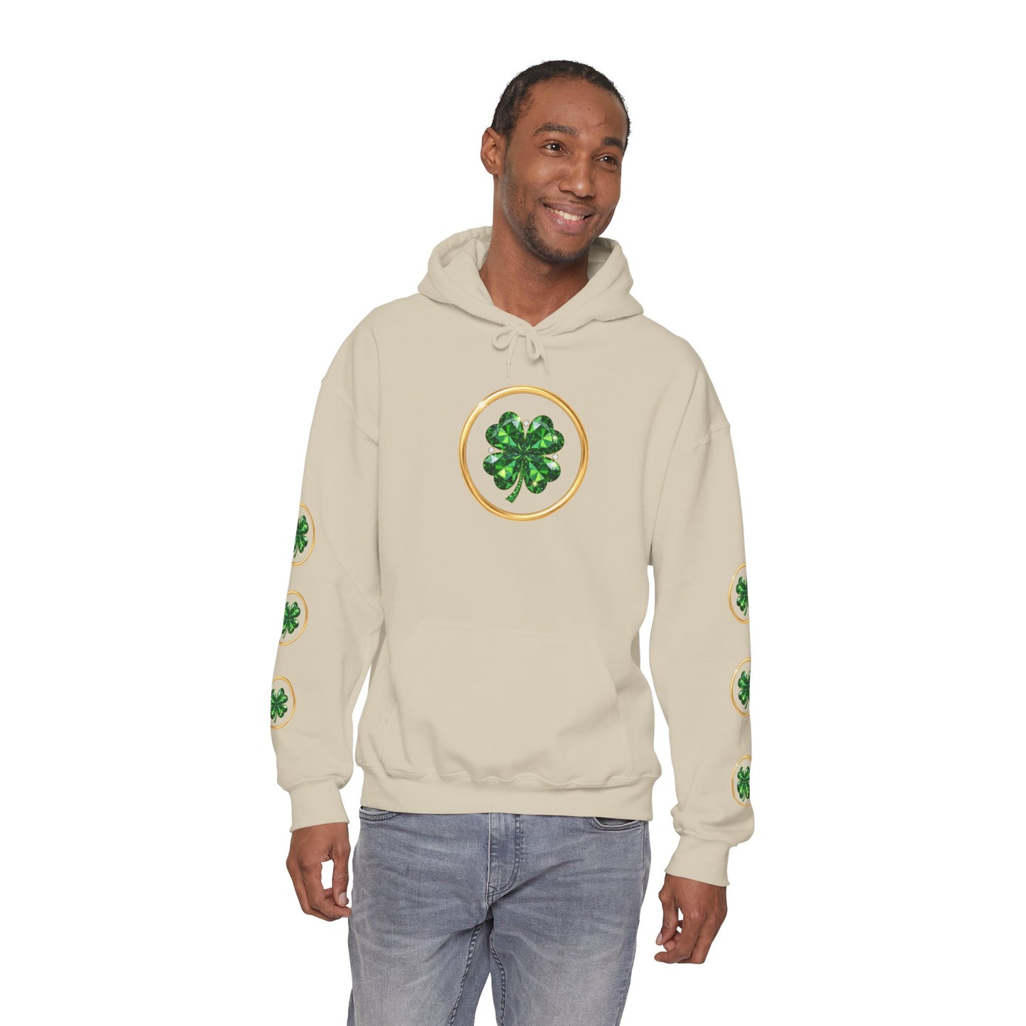 St. Patrick’s Day Lucky Pot Hoodie — Gold Pot of Money Shamrock Sweatshirt
