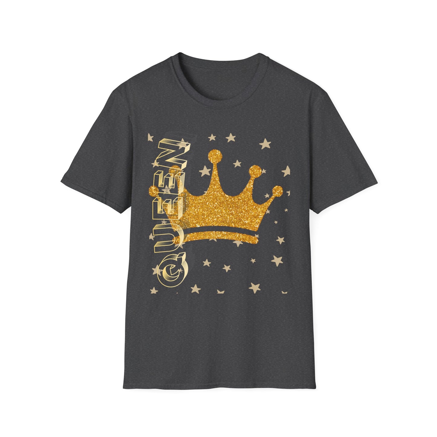 Gold Crown Tee — Glitter Queen Graphic T-Shirt