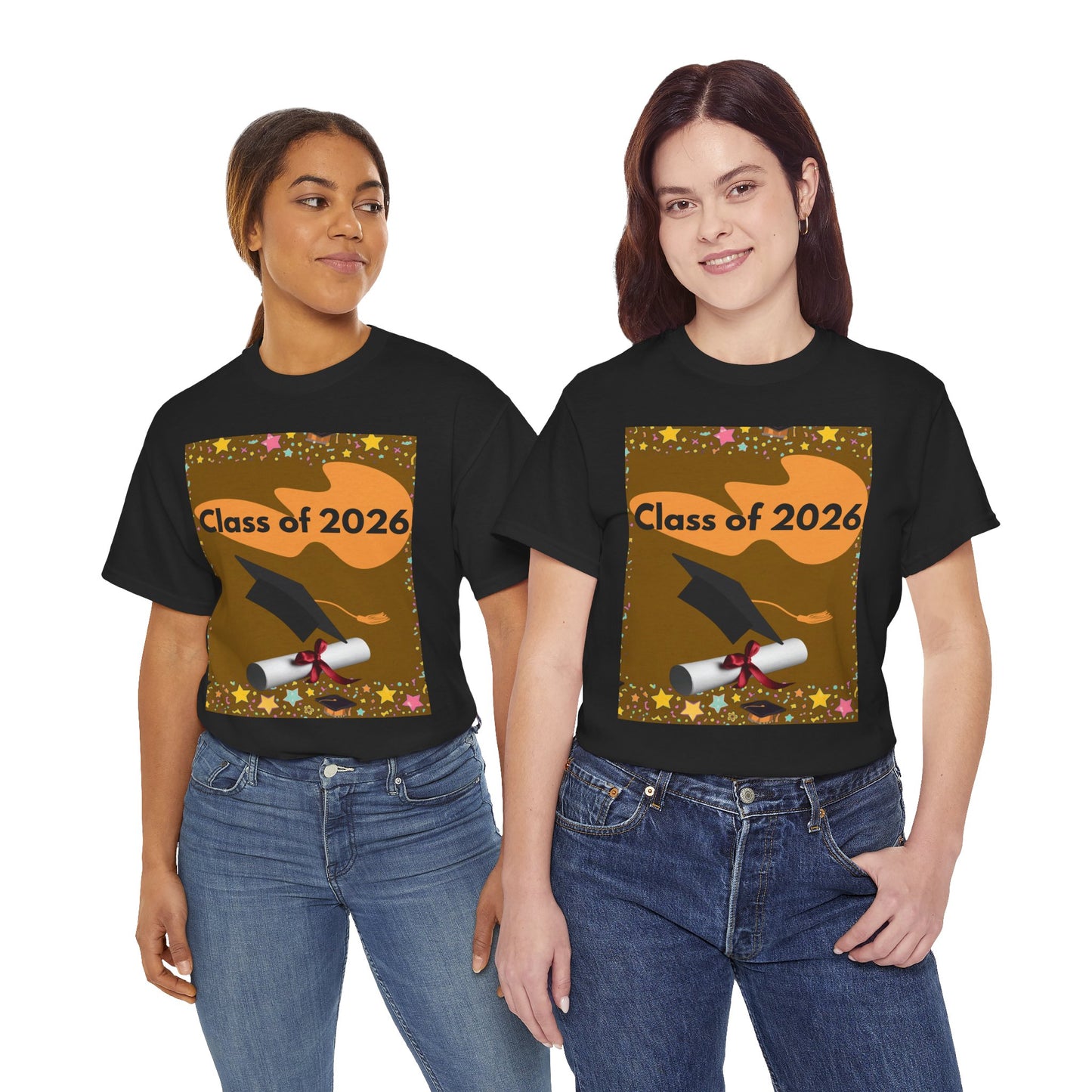 "Class of 2026" Graphic T-Shirt — Scroll, Graduation Cap, Class of 2026