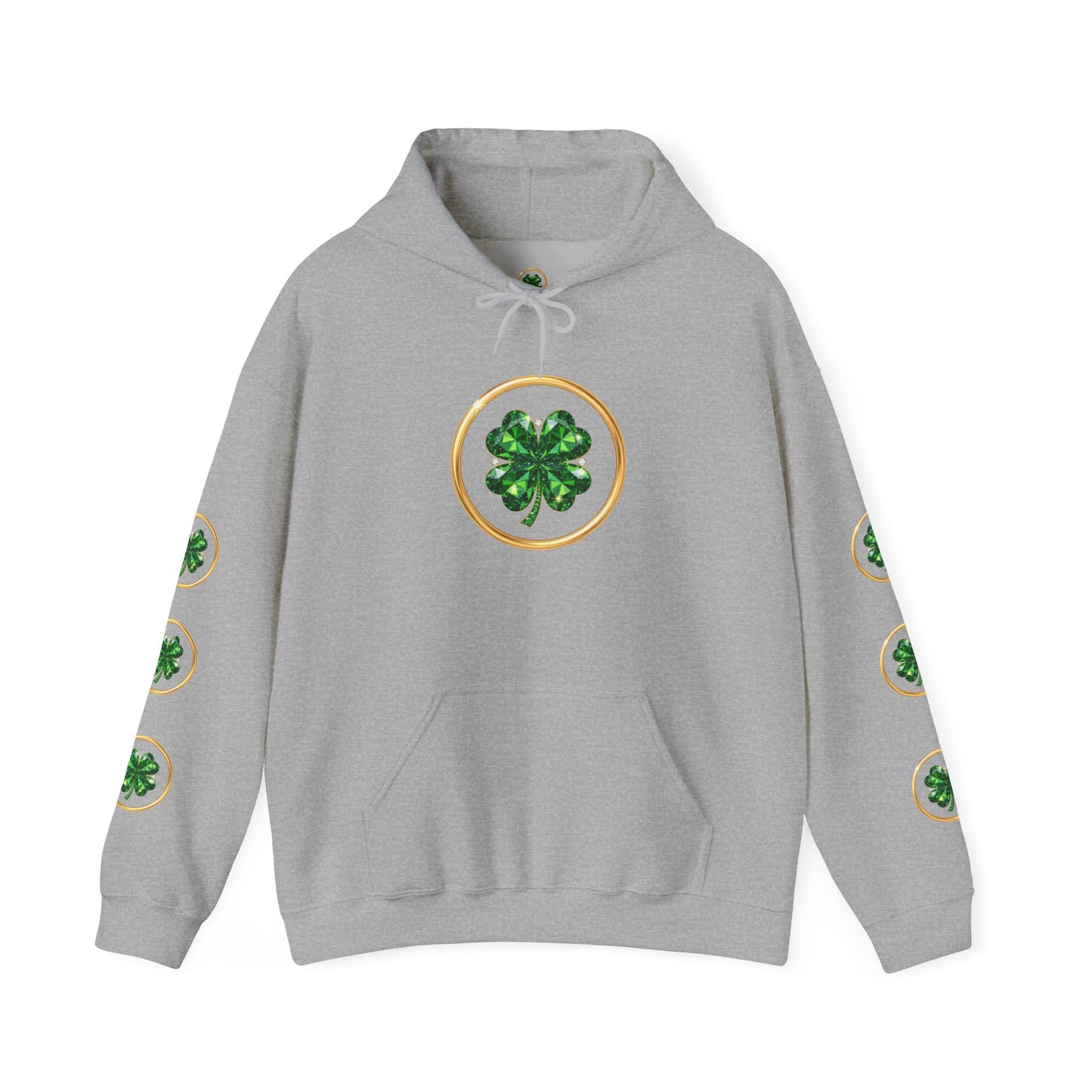 St. Patrick’s Day Lucky Pot Hoodie — Gold Pot of Money Shamrock Sweatshirt
