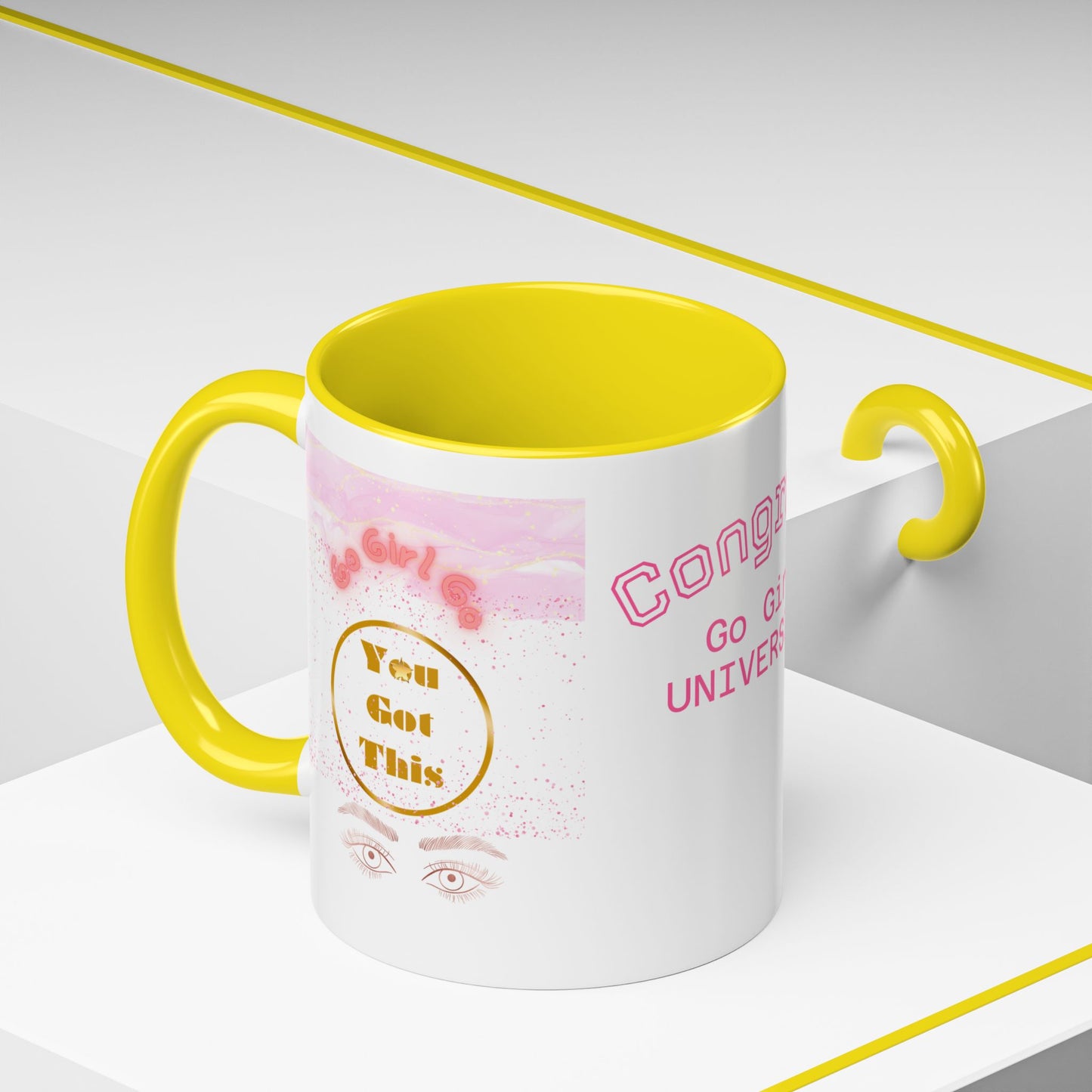Congrats Go Girl University Accent Coffee Mug — 'You Got This' Women's Celebration Gift